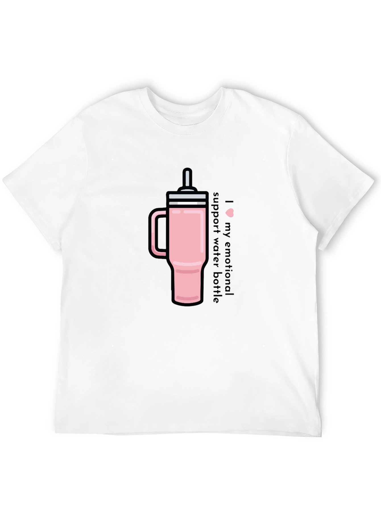 Black Emotional Support Water Bottle Tee - Black view 12
