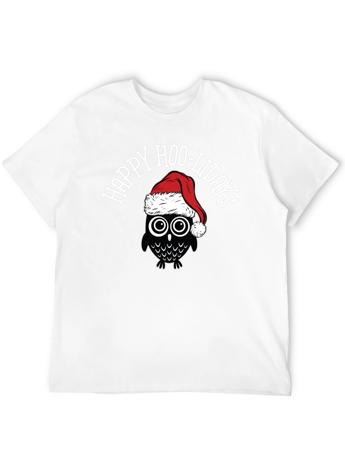 Black Happy Hoo-lidays Owl Graphic Tee view 12