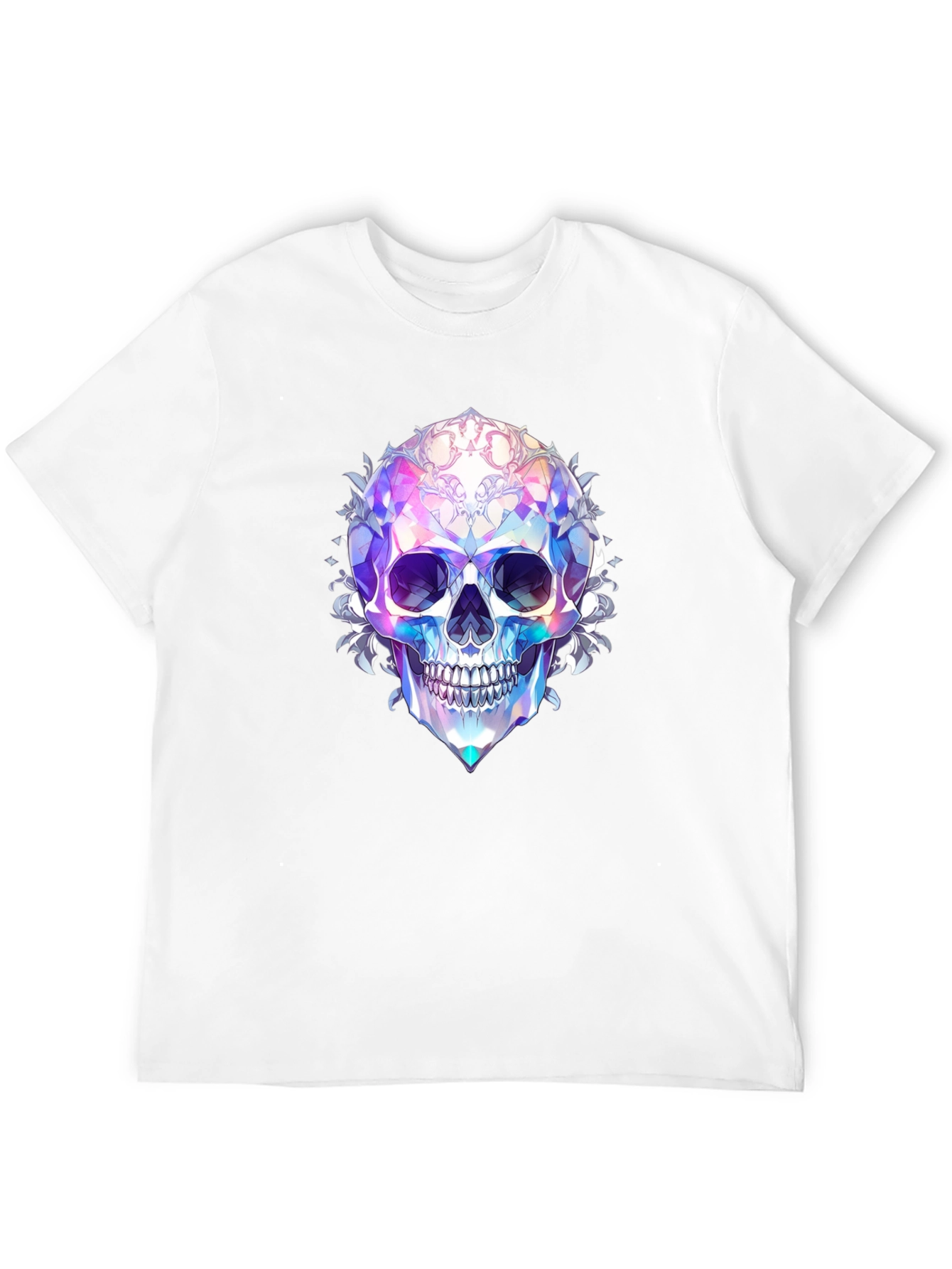 Black Prismatic Skull Graphic Tee view 12