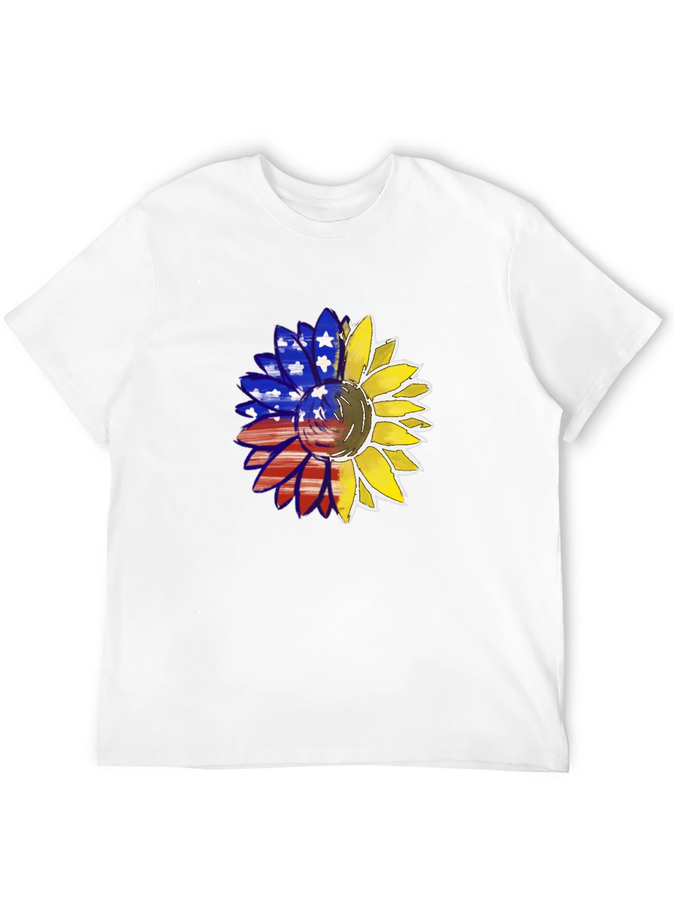 Black Patriotic Sunflower Graphic T-Shirt view 12