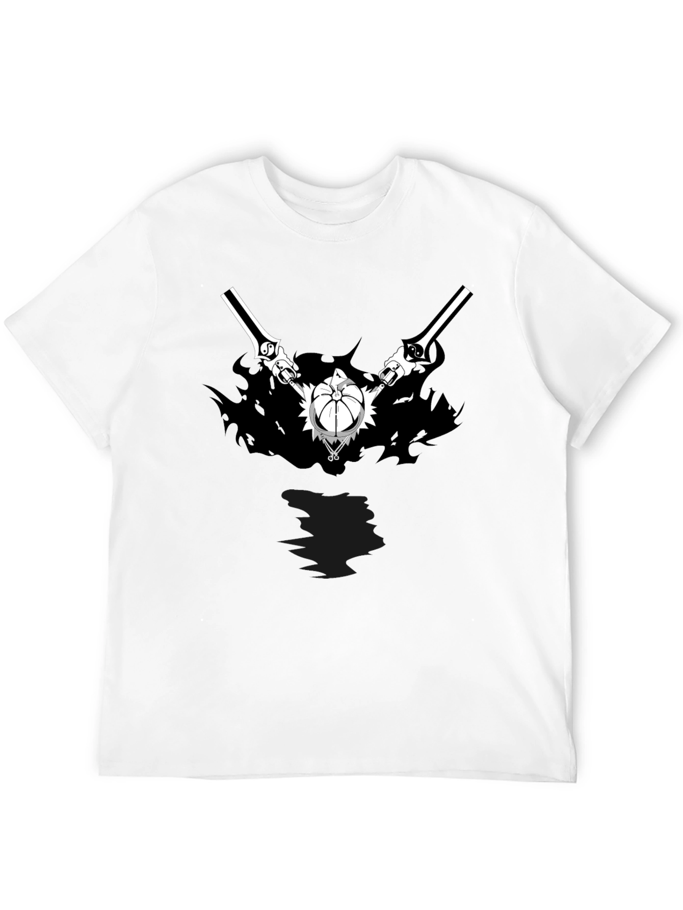 Black Anime Graphic Print Black T-Shirt view 12