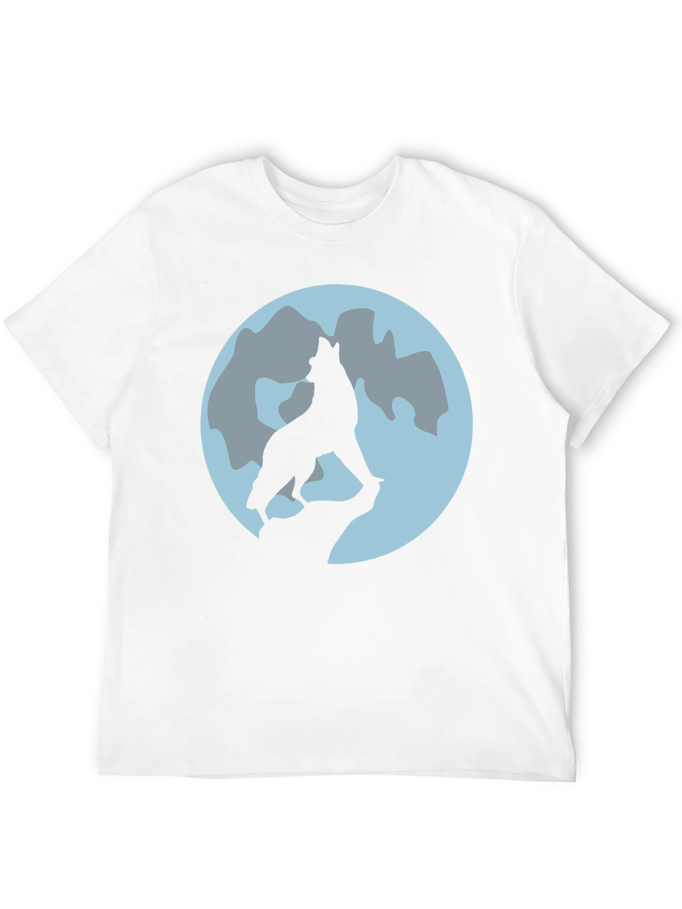 Black Wolf Moon Graphic Tee - Black Cotton T-Shirt view 12