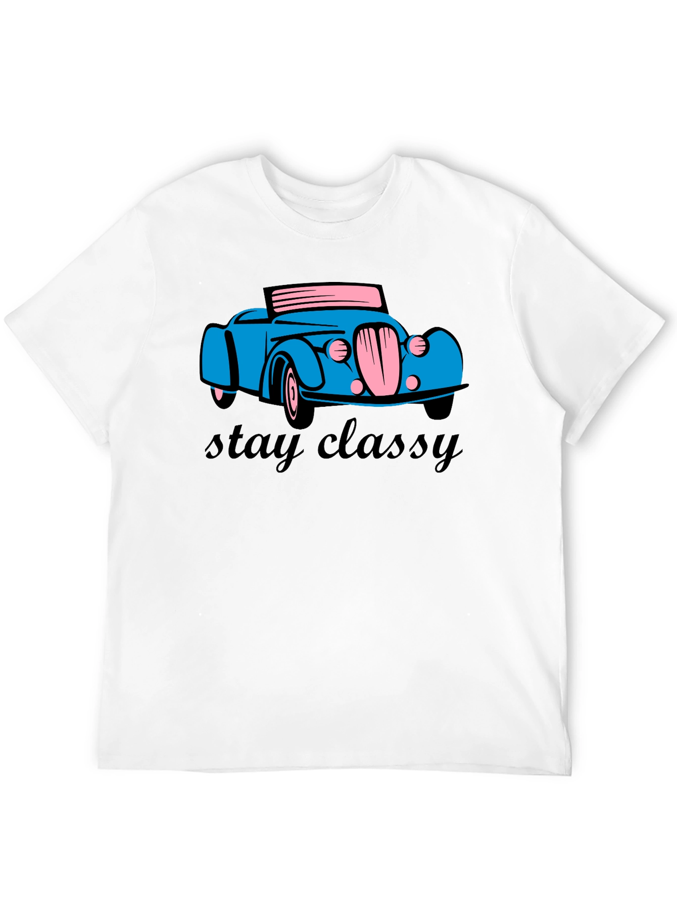 Black Stay Classy Car T-Shirt - Classic Retro Design view 12
