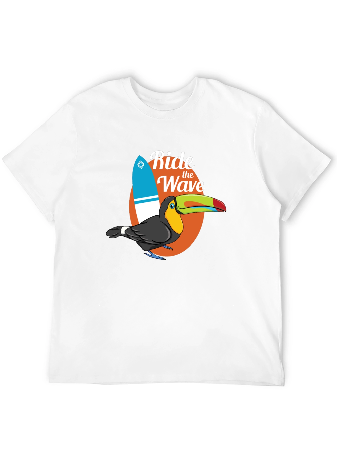 Black Ride the Wave Toucan Graphic T-Shirt view 12