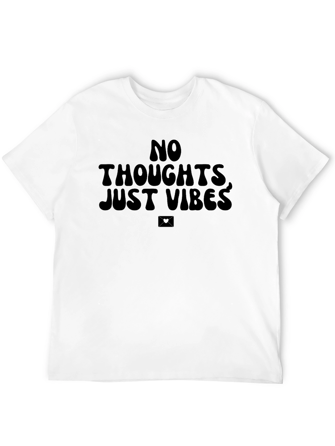Black No Thoughts Just Vibes Graphic Tee - Black view 12