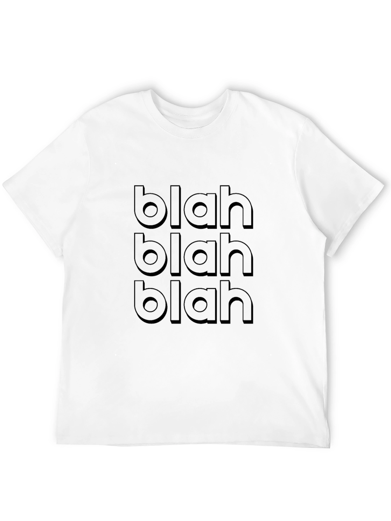 Black Blah T-Shirt - Casual Men's Tee view 12