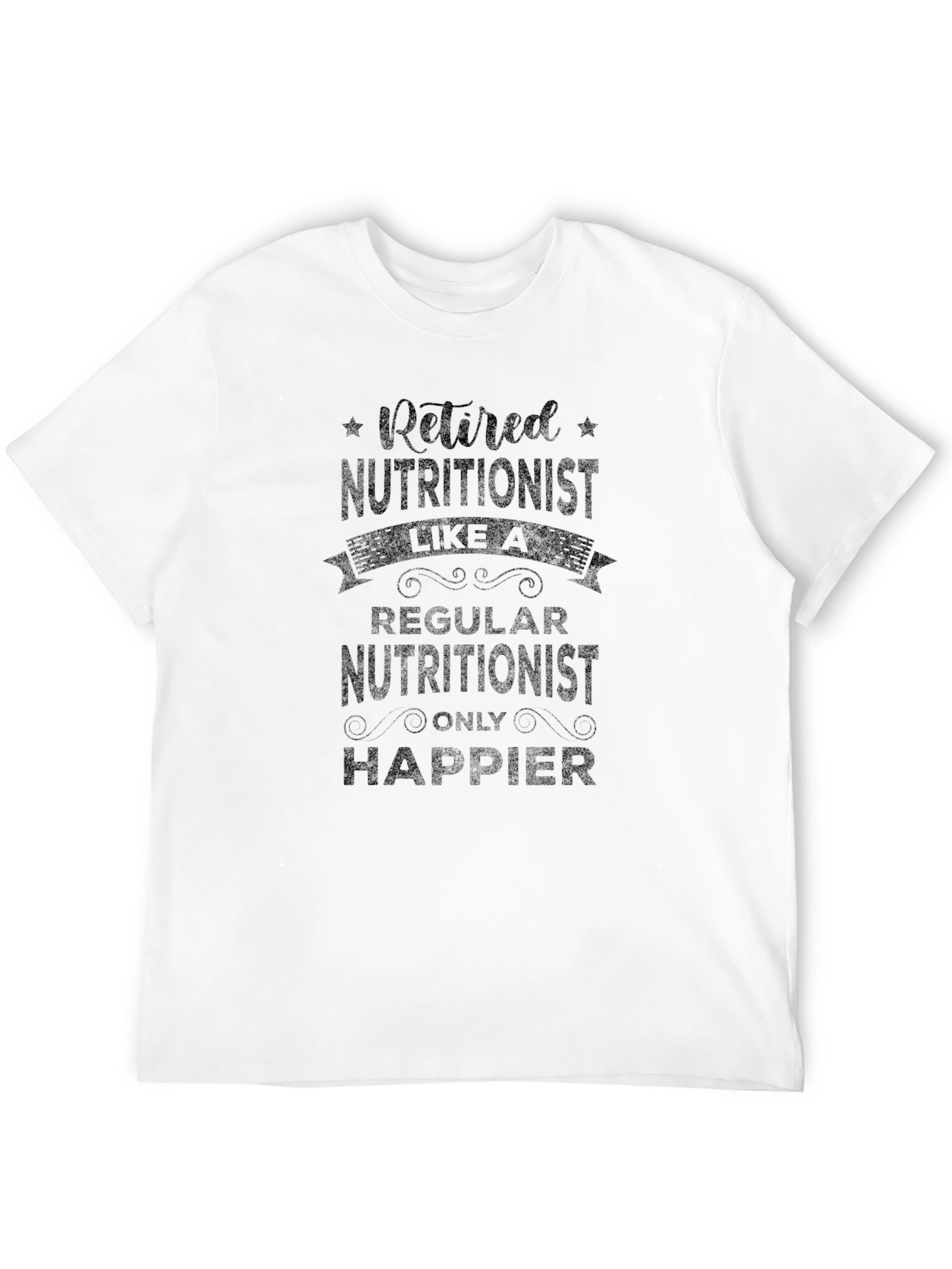 Black Retired Nutritionist Graphic T-Shirt view 12