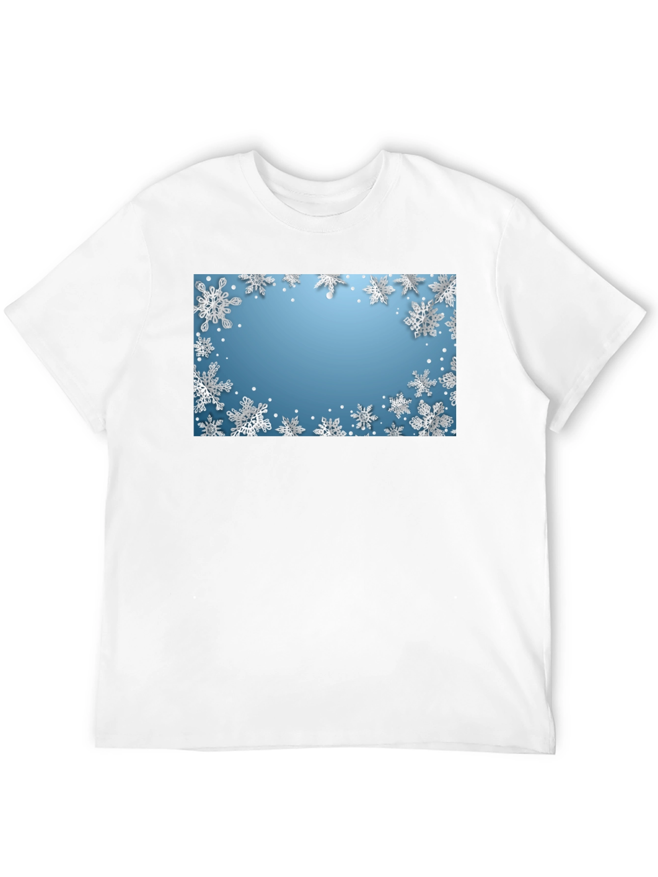 Black Snowflake Graphic Tee - Winter Holiday Shirt view 12