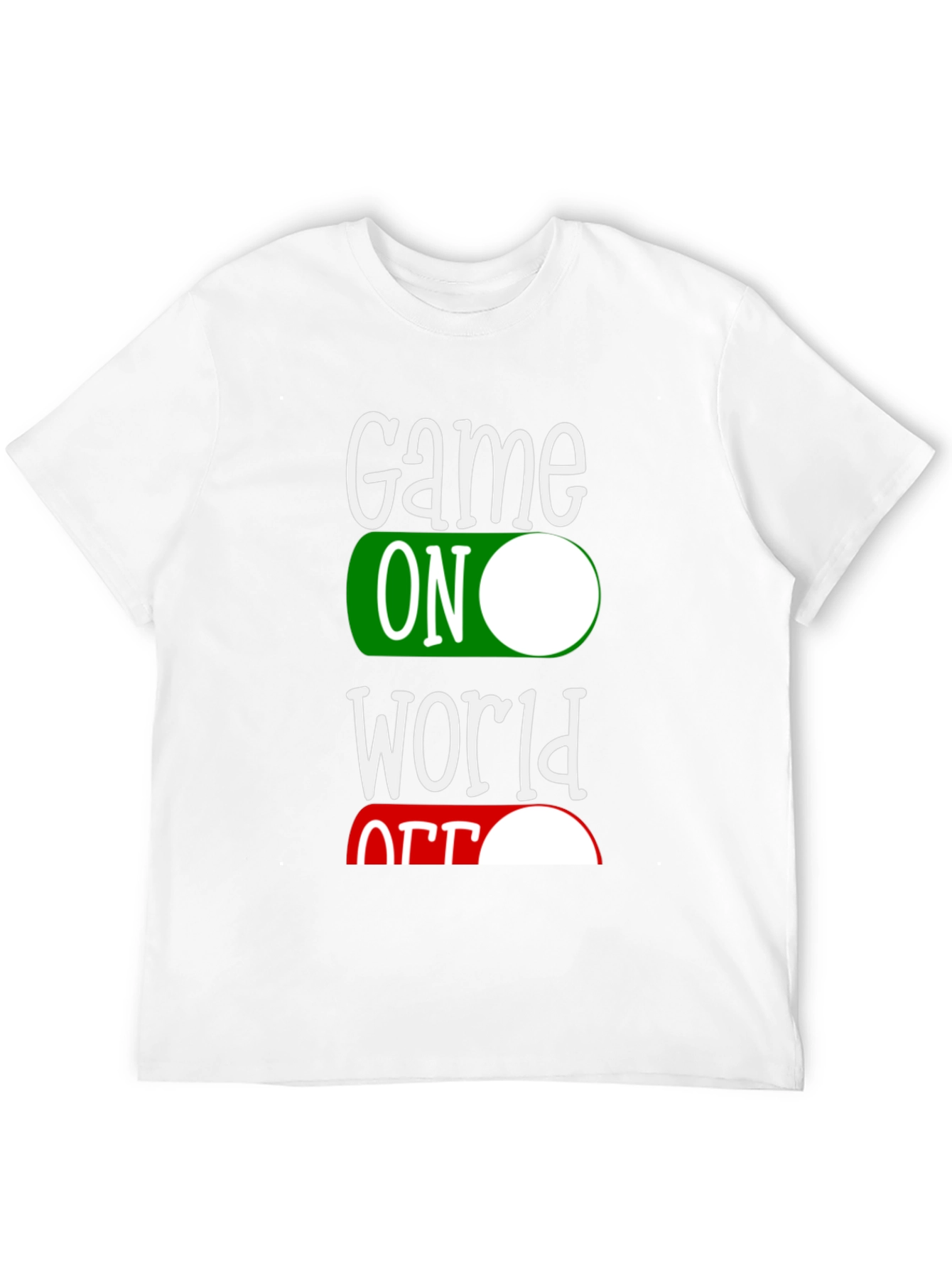 Black Game On World Off T-Shirt, Black, Mens view 12