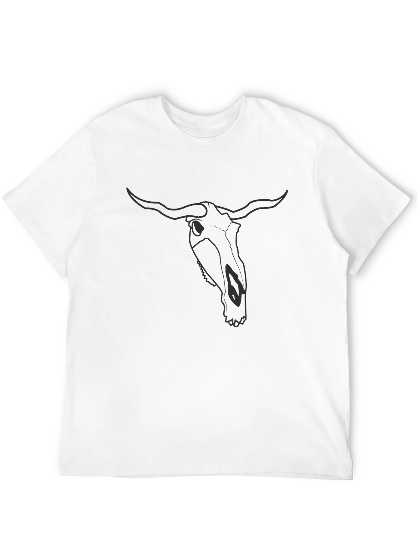 Black Bull Skull Graphic Tee - Dark Style view 12