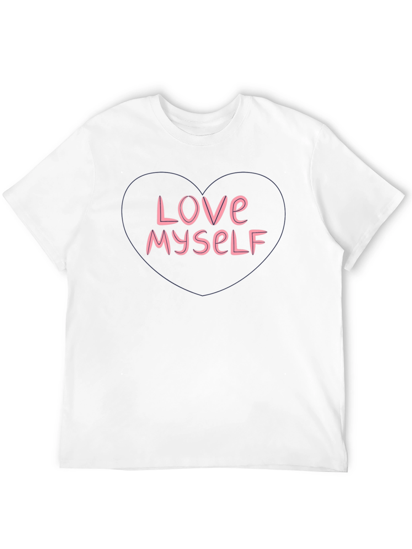 Black Love Myself Heart Graphic T-Shirt - Black view 12