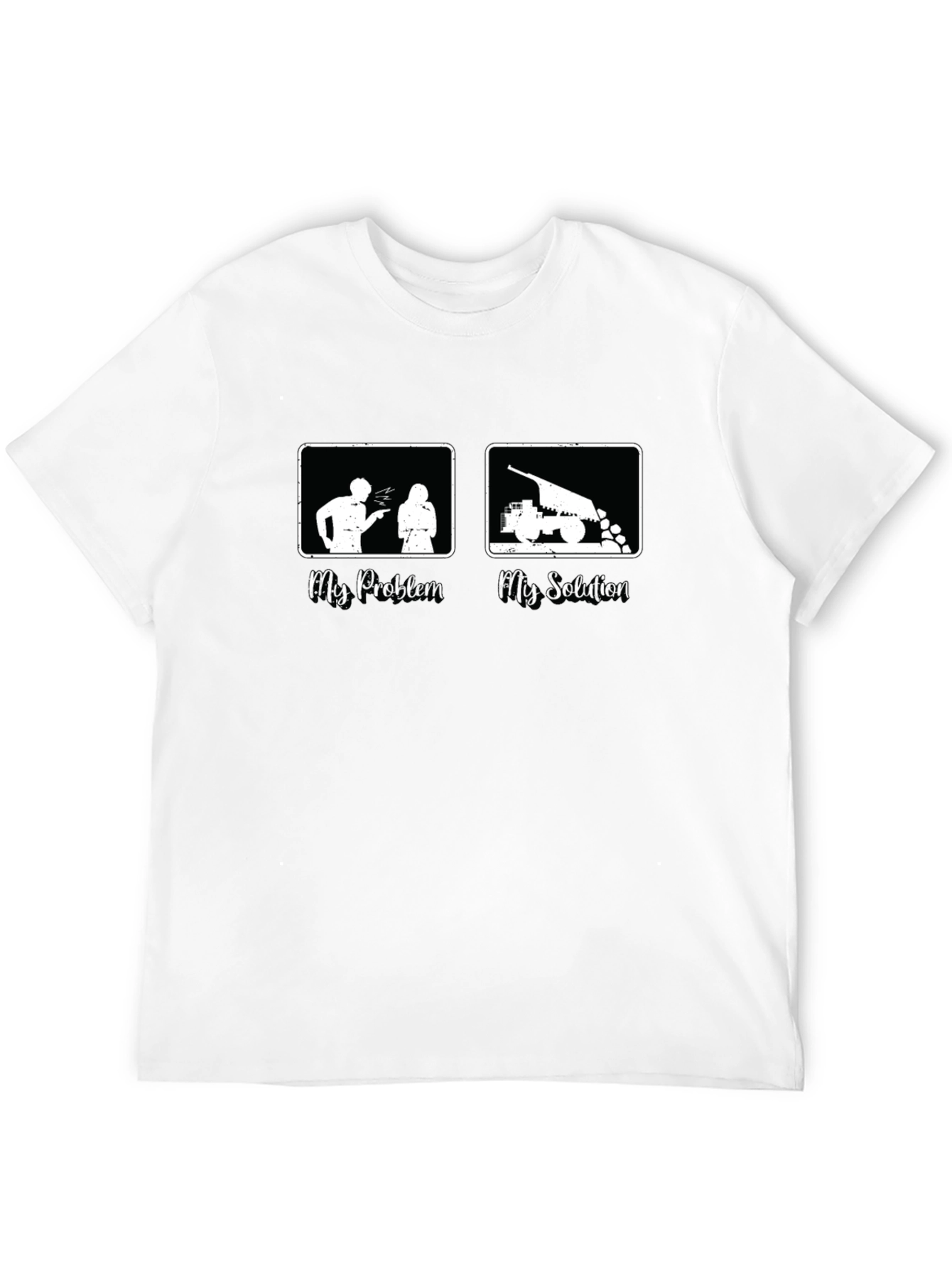 Black My Problem My Solution Black T-Shirt view 12