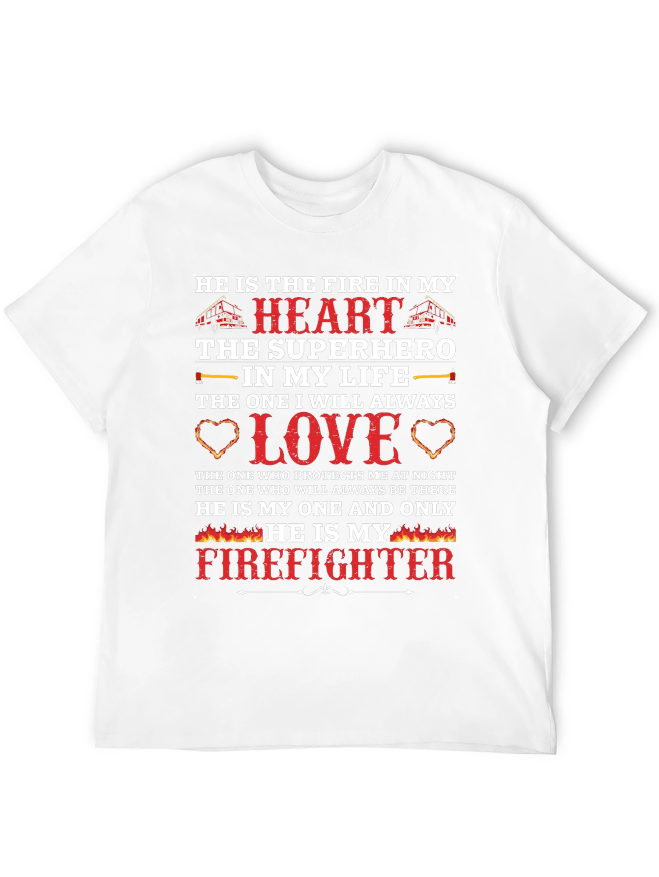 Firefighter Love T-Shirt - Hero's Heart - 12