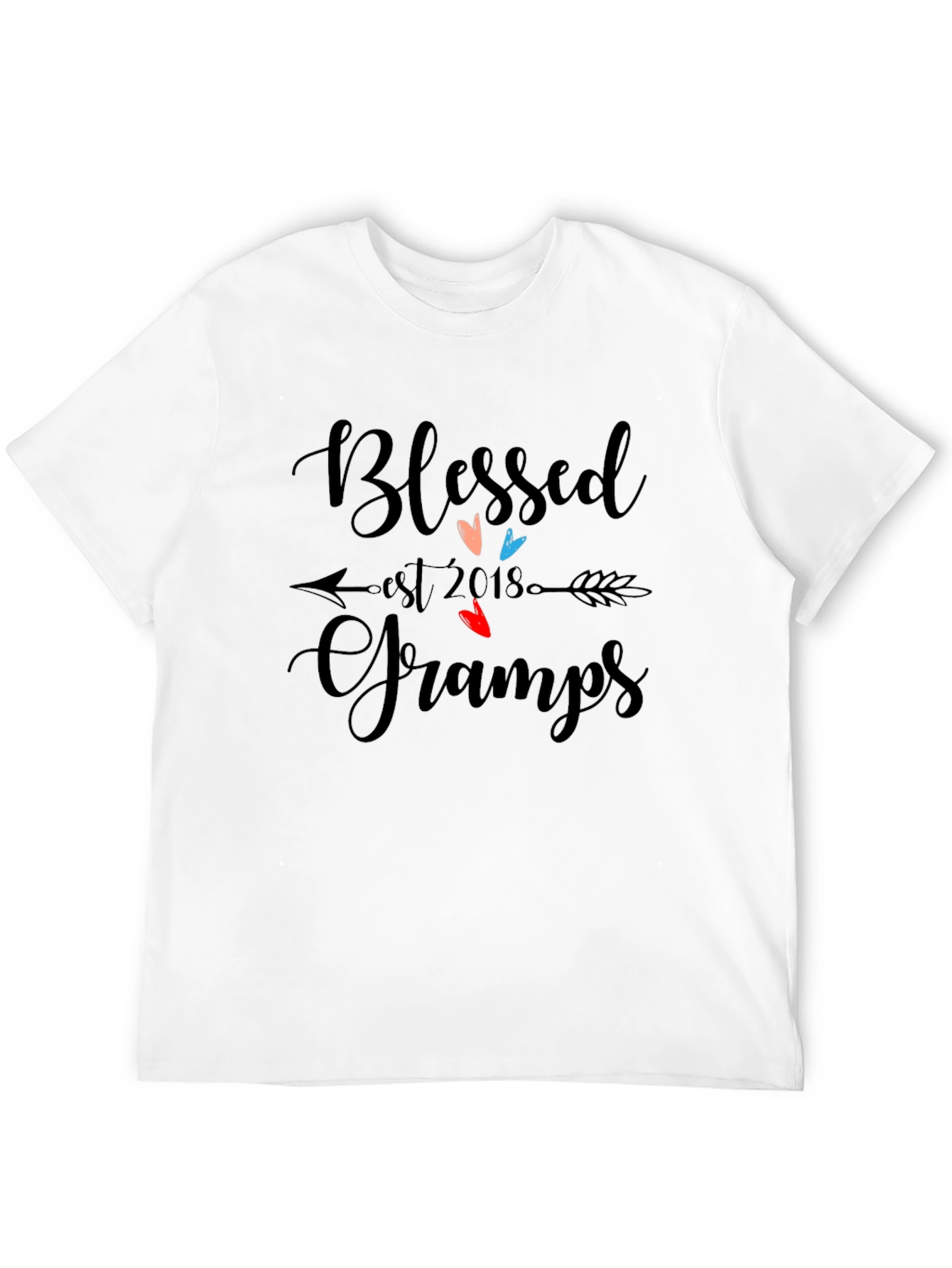 Black Blessed Gramps Est 2018 T-Shirt view 12