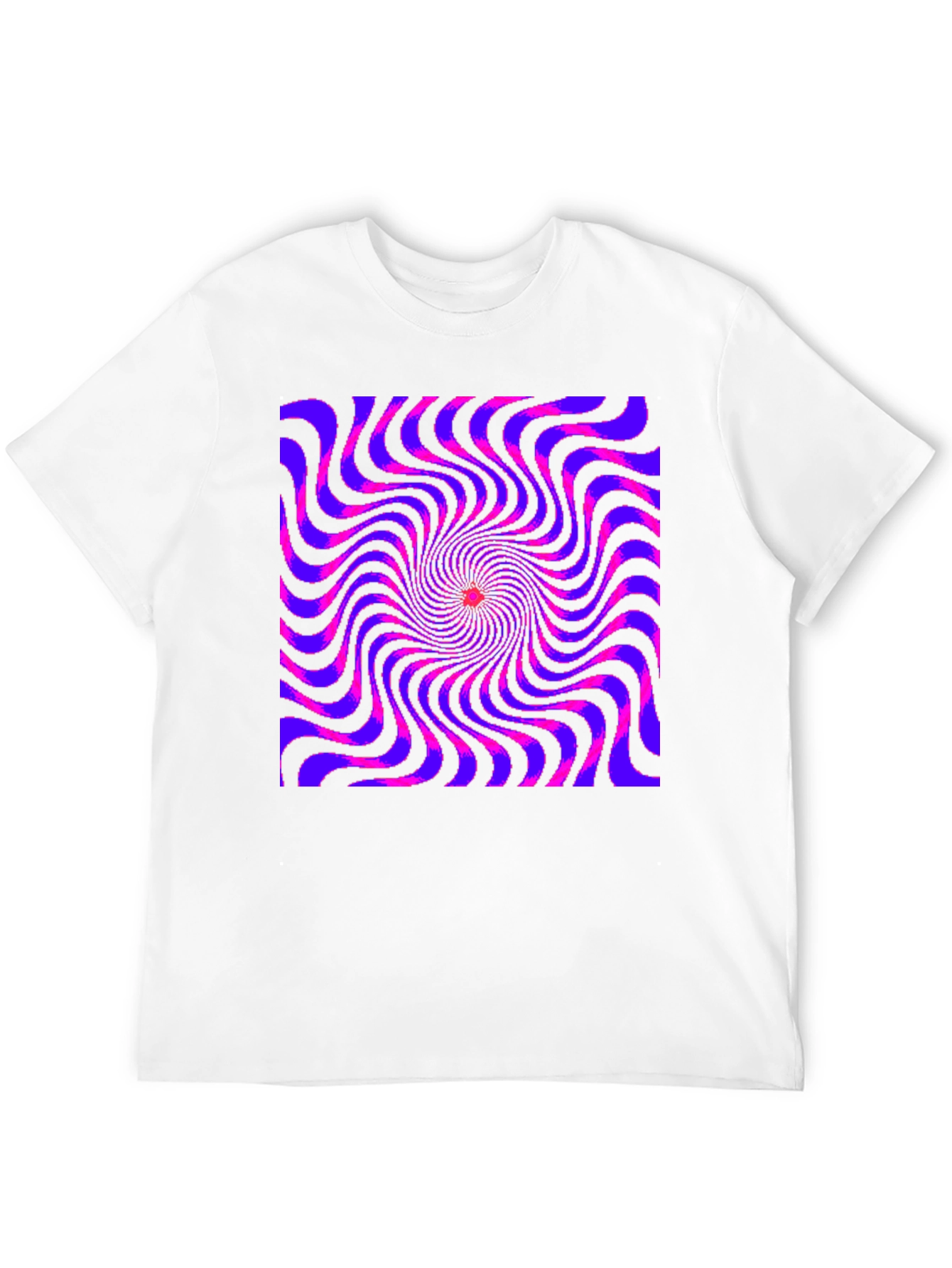 Black Optical Illusion Spiral Graphic Tee - Black view 12
