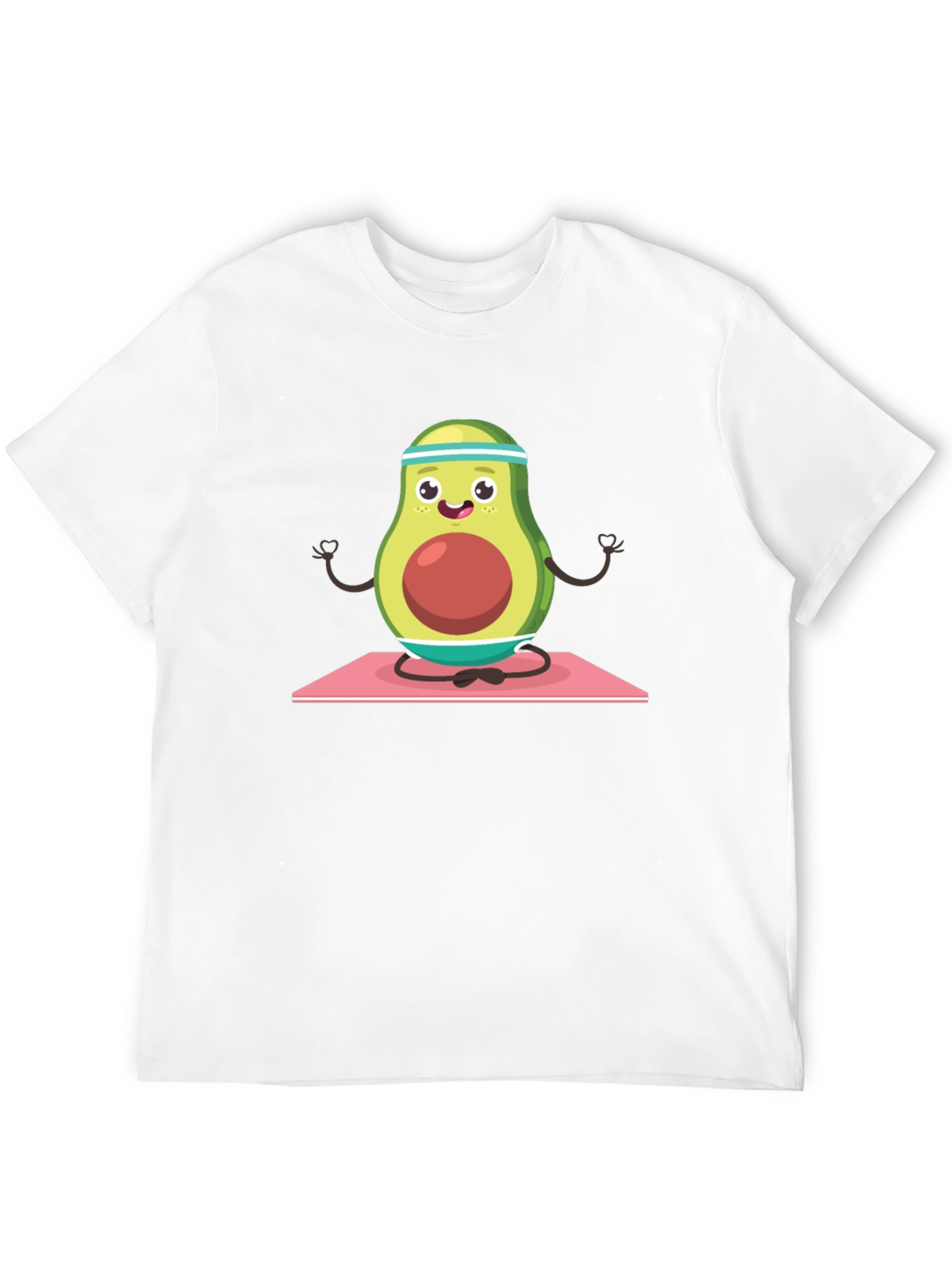 Black Yoga Avocado Men's T-Shirt - Meditating Fruit Tee view 12