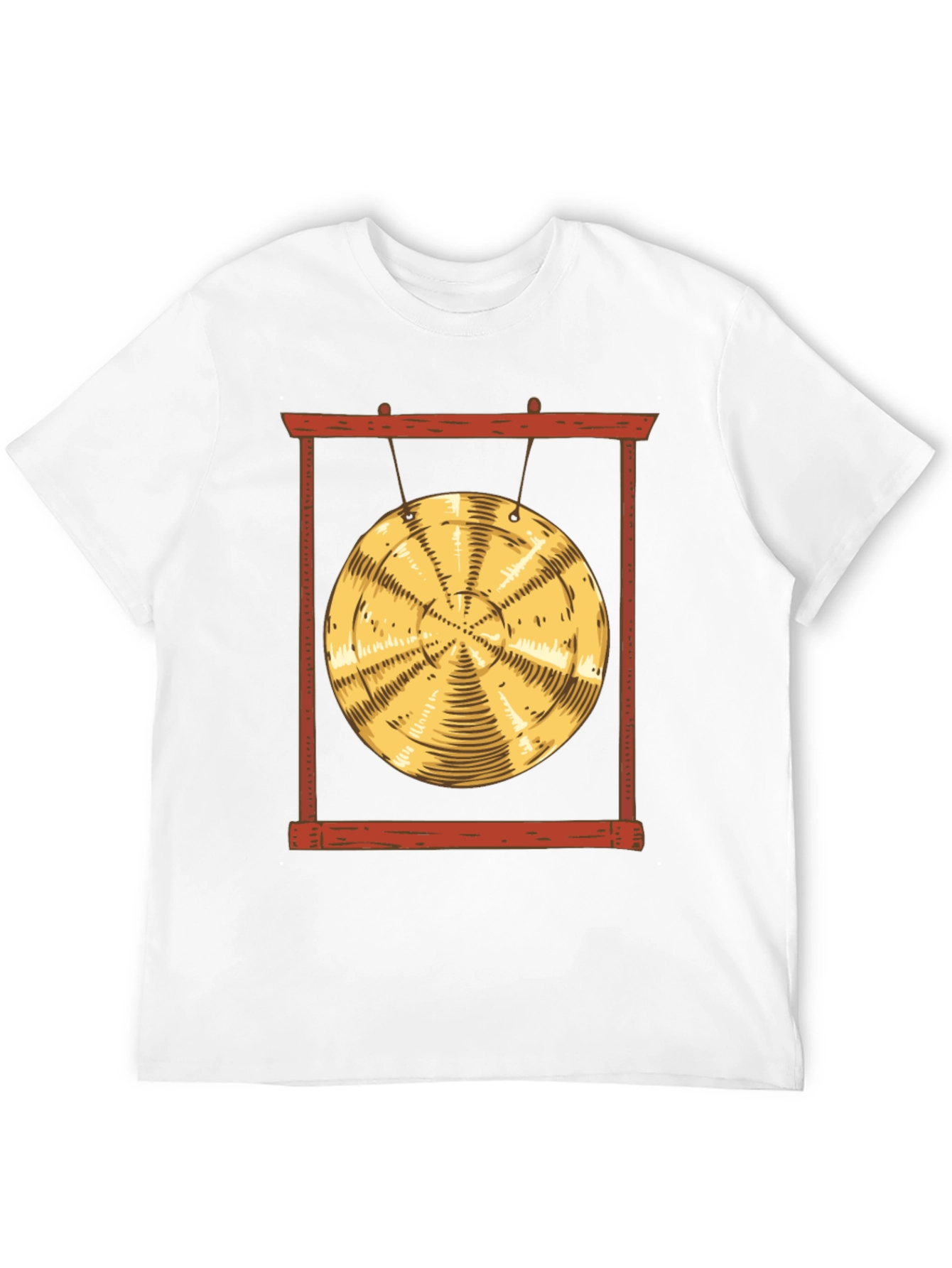 Black Gong T-Shirt - Bold Musical Design view 12