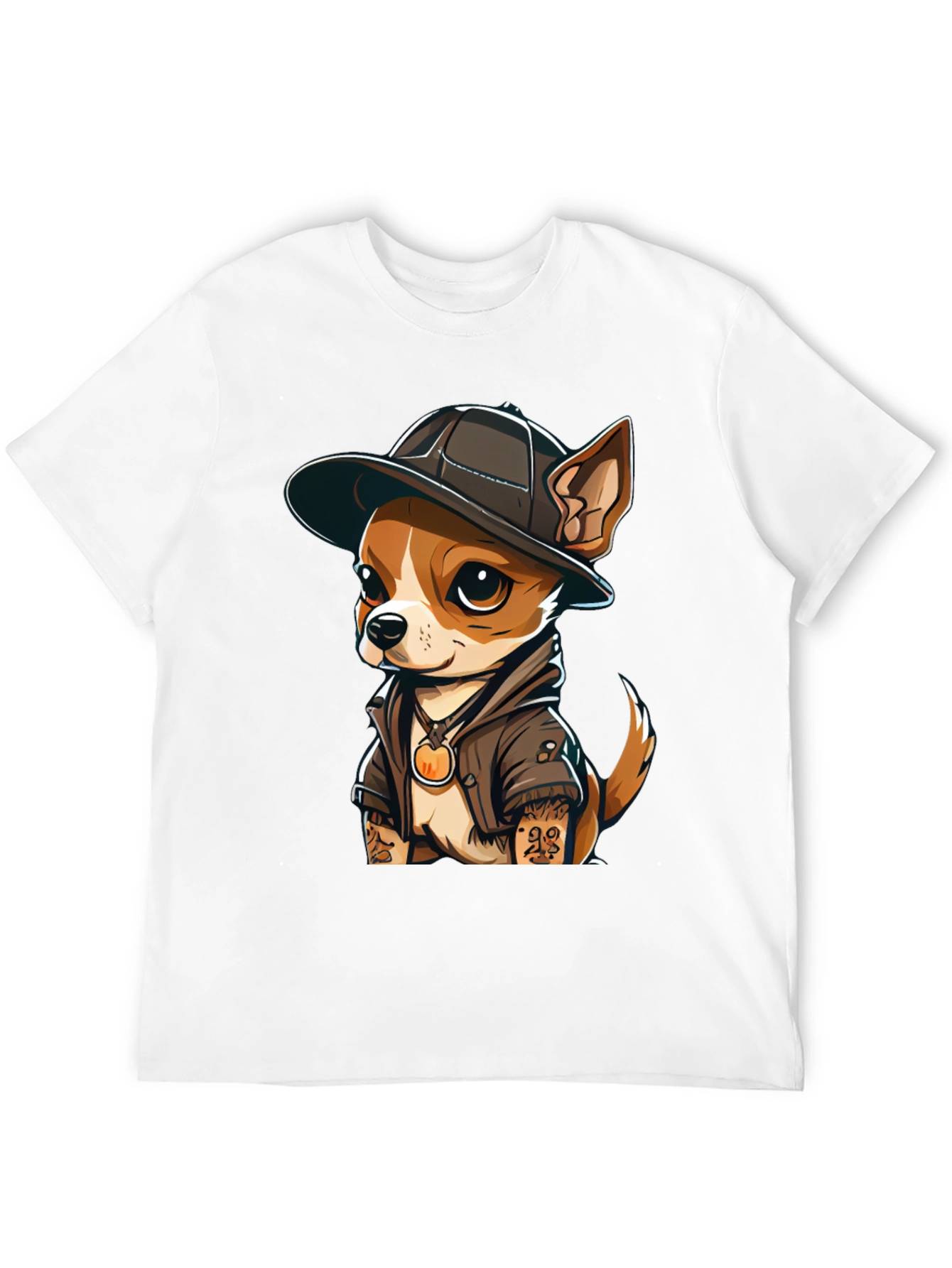 Black Cool Chihuahua Graphic T-Shirt view 12