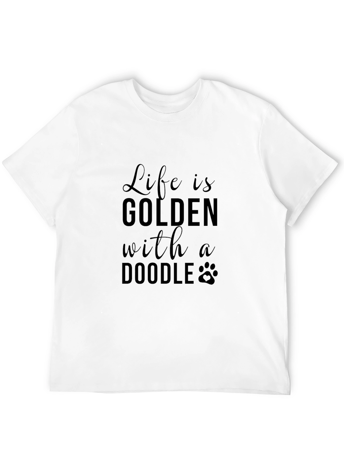 Black Golden Doodle T-Shirt - Life is Golden Tee view 12