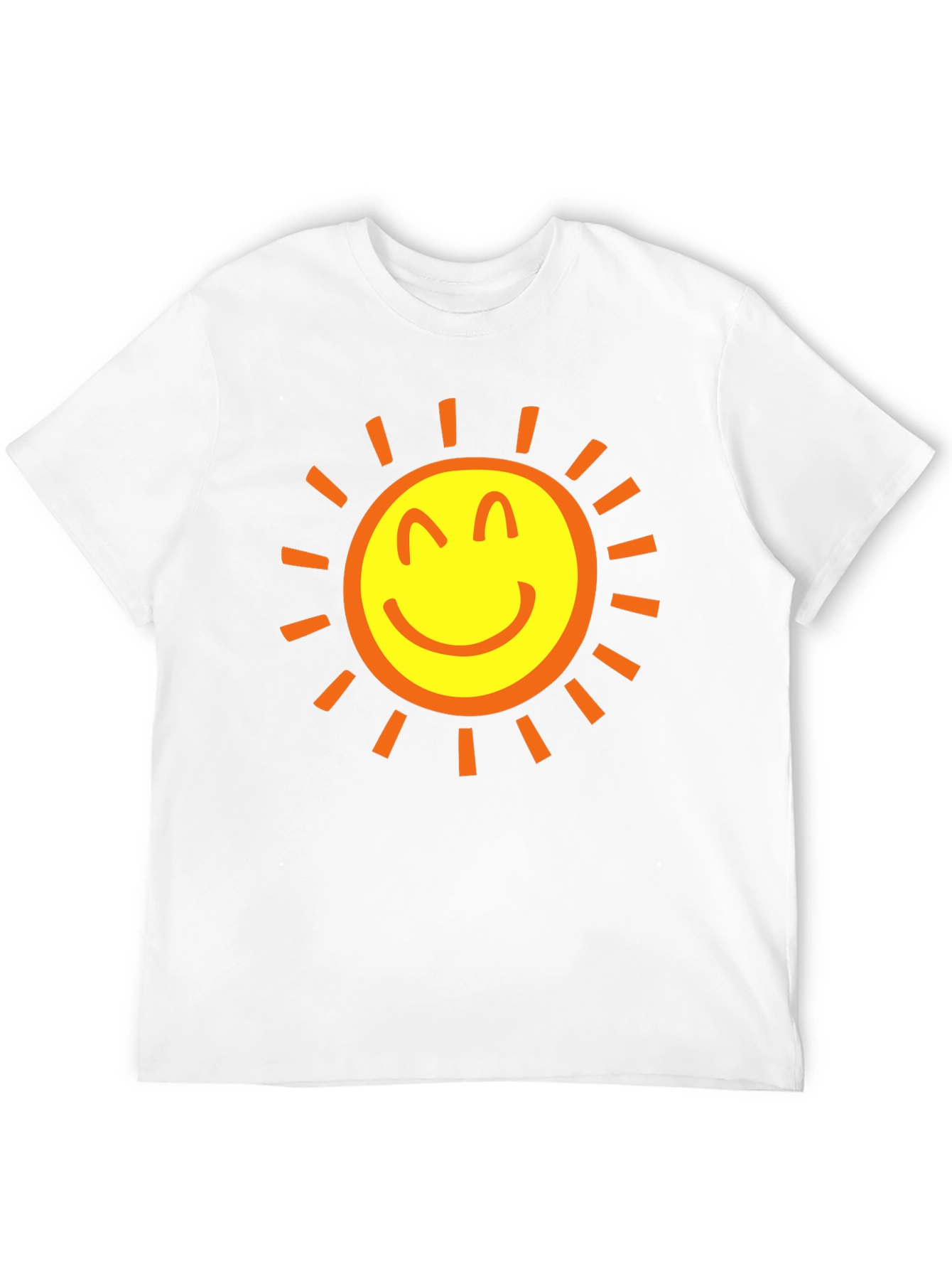 Black Happy Sun Graphic Tee - Black Cotton T-Shirt view 12