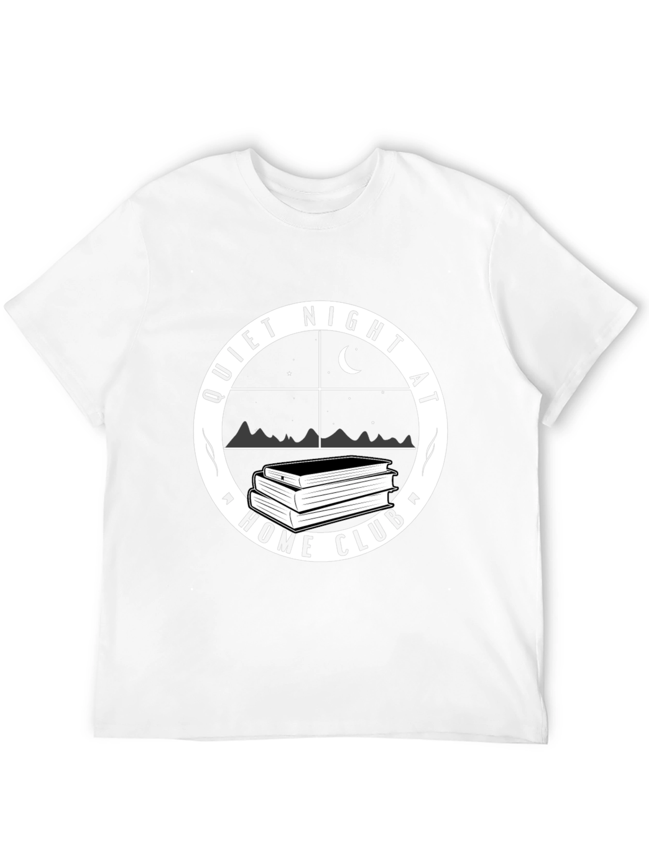 Black Quiet Night at Home Club T-Shirt - Black view 12