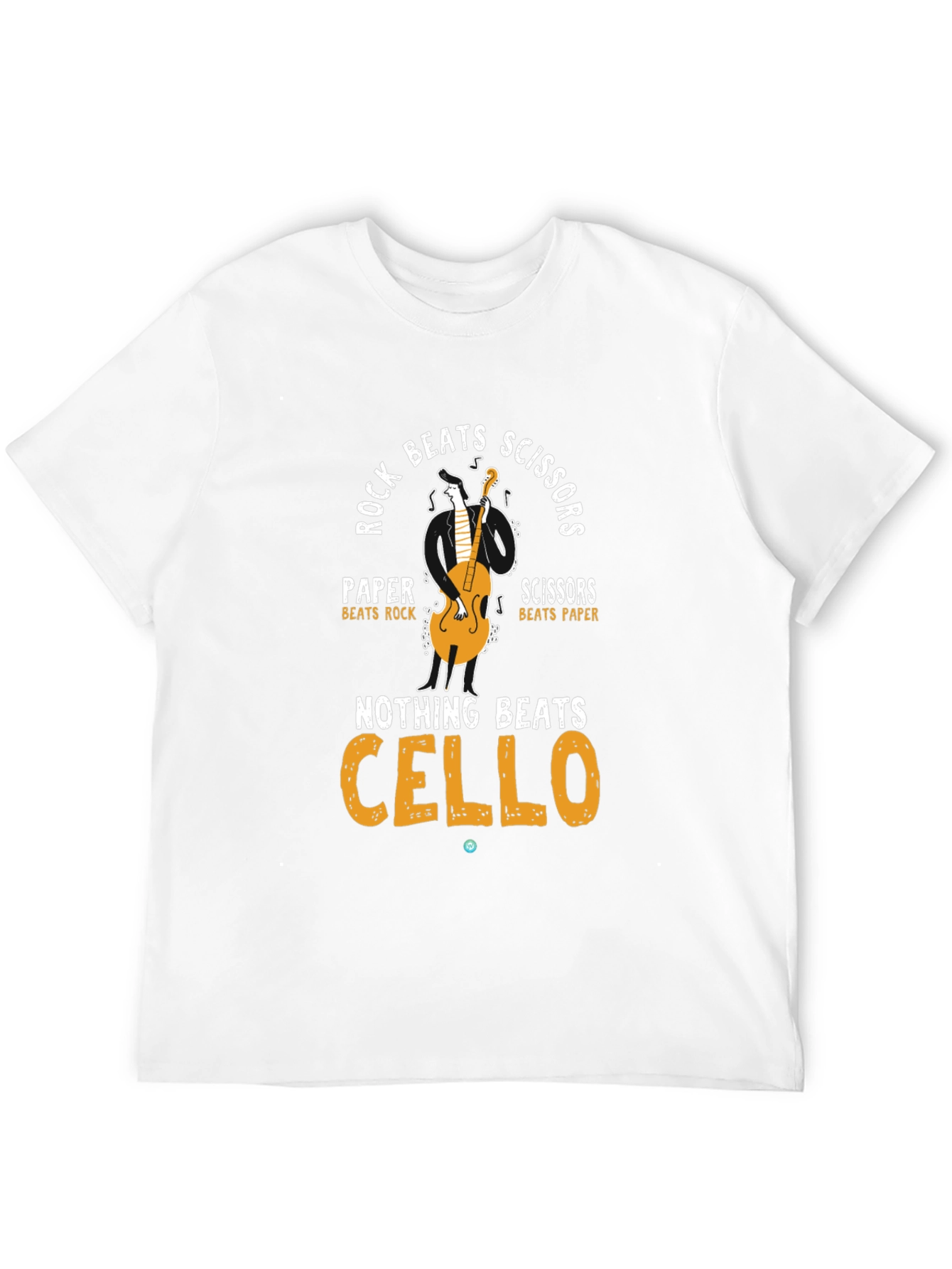 Black Rock Paper Scissors Cello T-Shirt view 12
