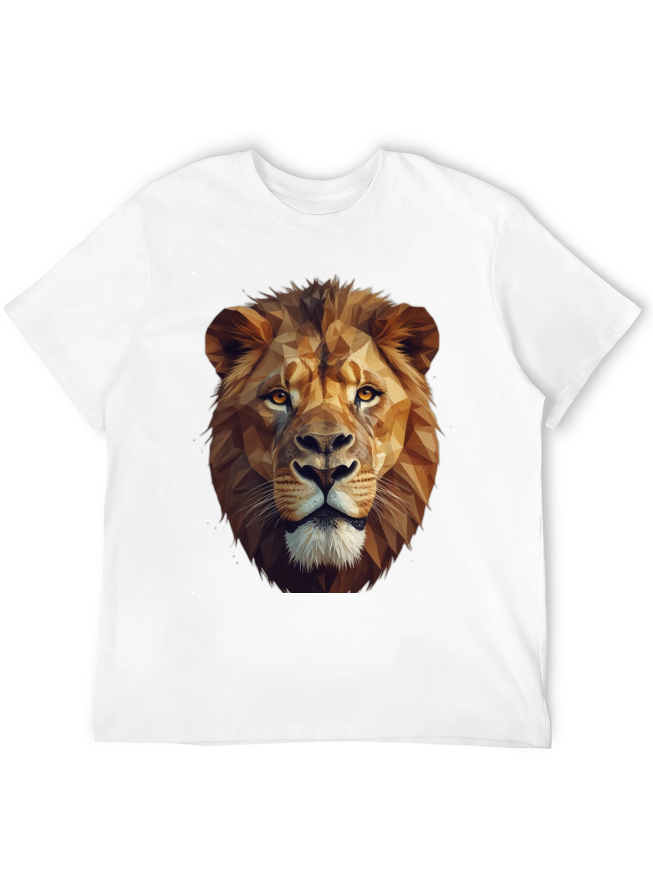 Black Geometric Lion Graphic Tee - Black Short Sleeve Shirt view 12