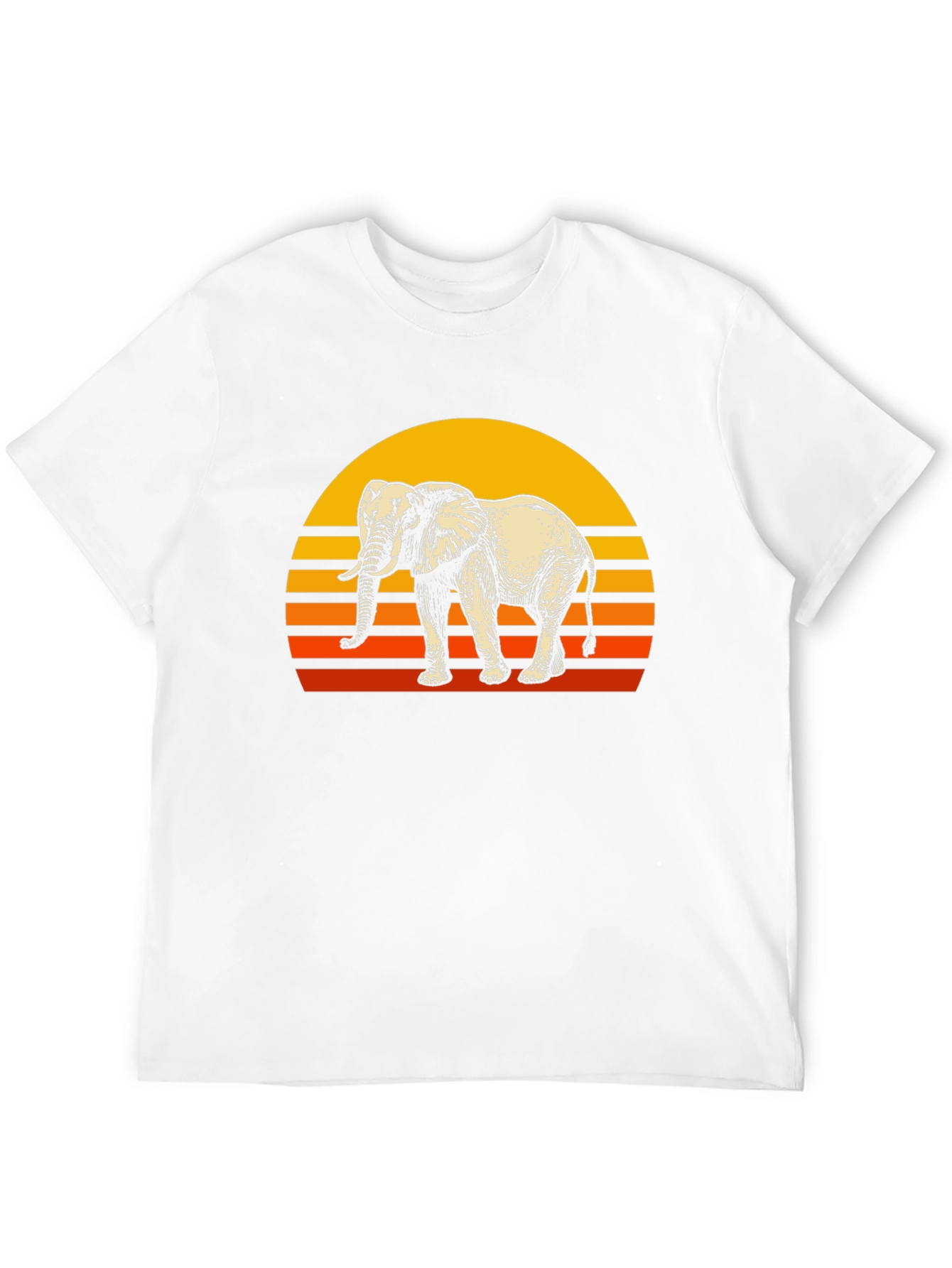 Black Elephant Sunset Graphic Tee - Retro Style view 12