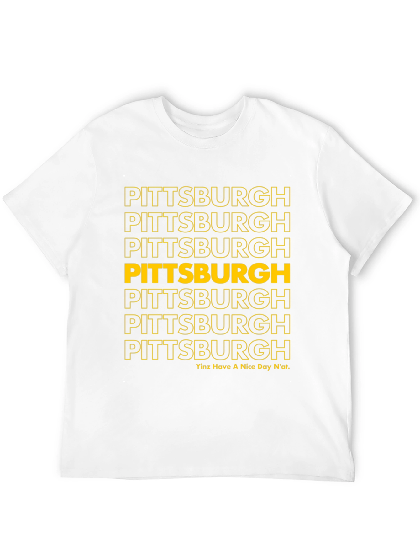 Black Pittsburgh Stacked Text Graphic Tee view 12