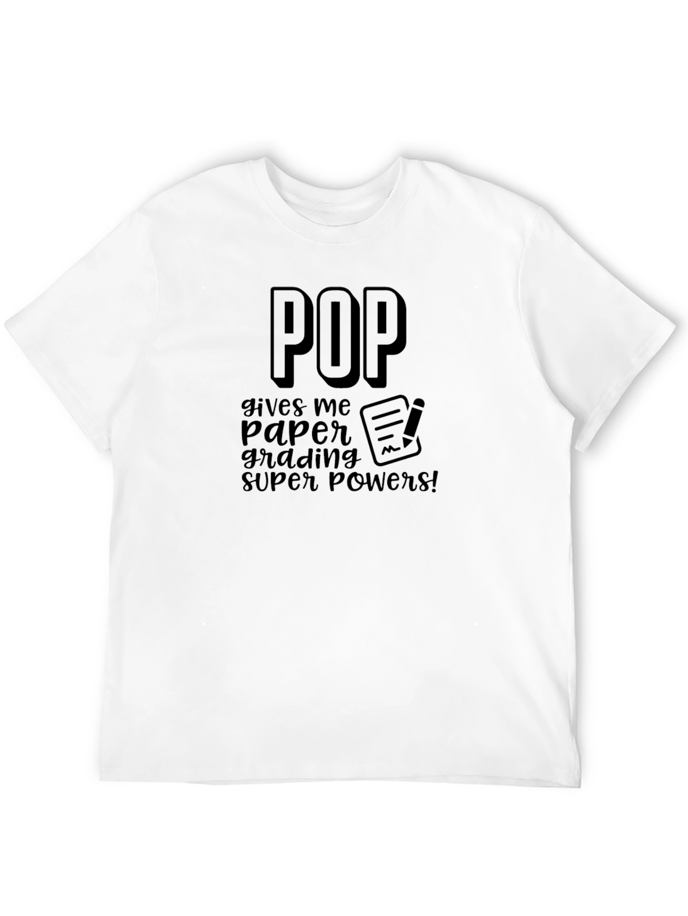 Black Pop Grading Super Powers Black T-Shirt view 12