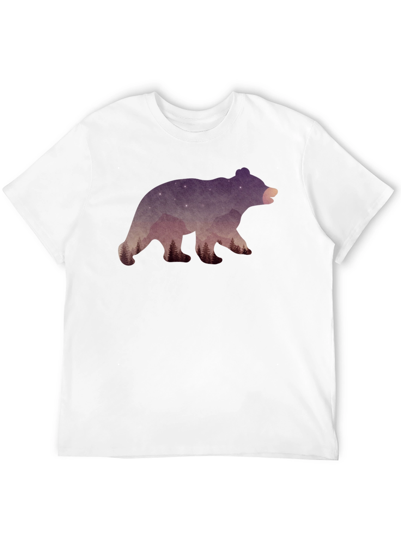 Black Nature Bear Graphic T-Shirt - Black view 12