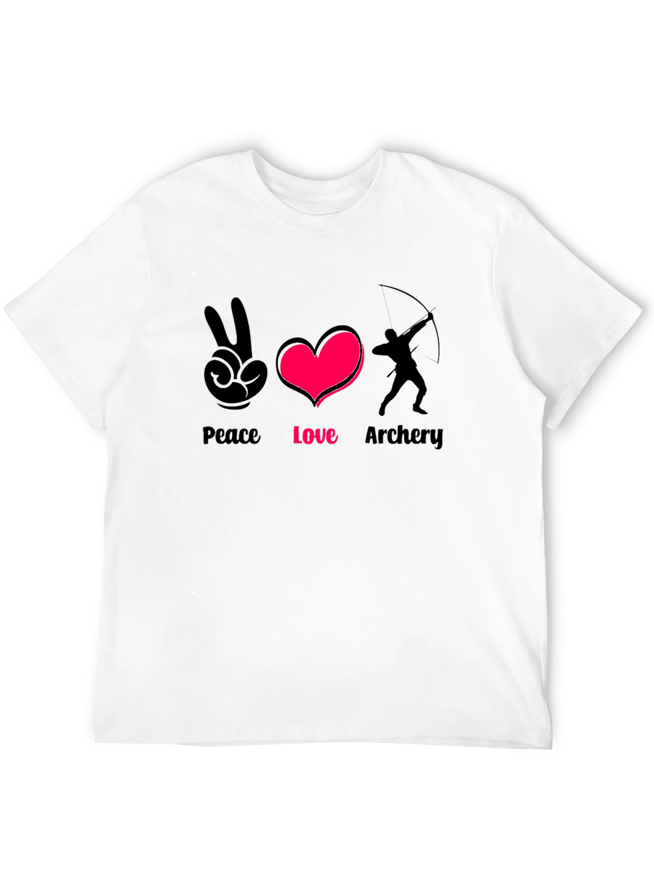 Black Peace Love Archery T-Shirt - Stylish Graphic Tee view 12