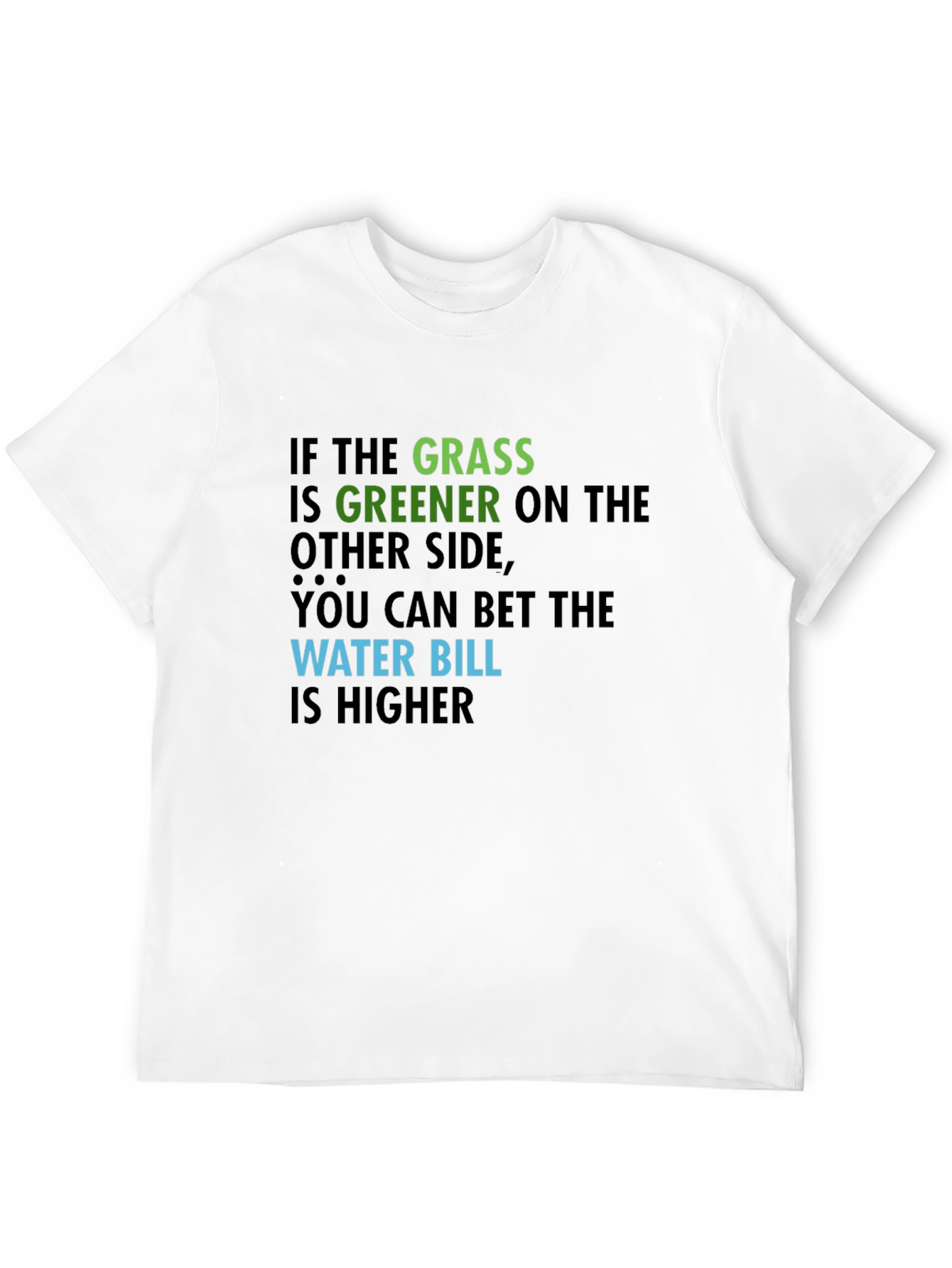 Black Greener Grass Humor T-Shirt view 12