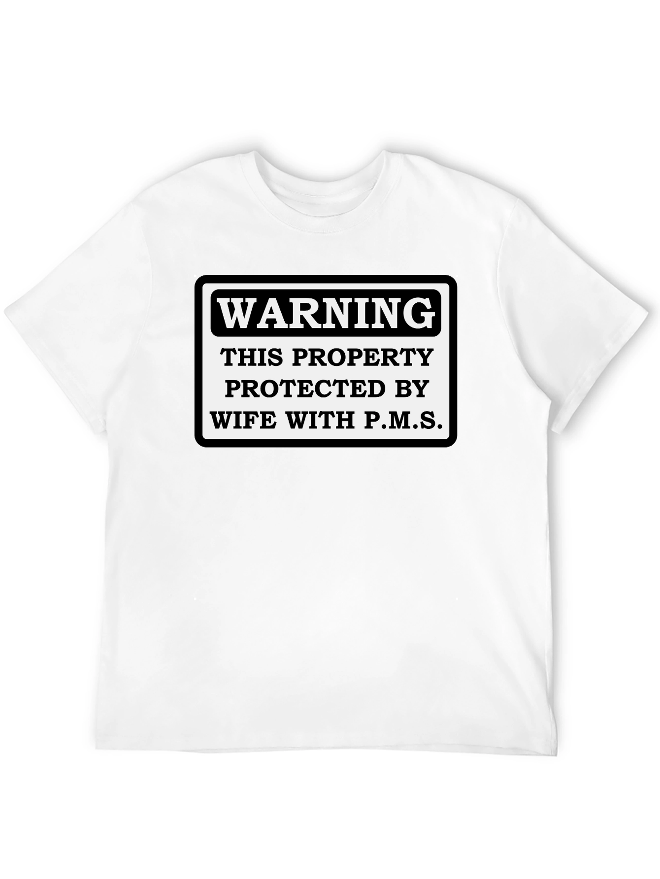 Black Warning Wife With P.M.S. T-Shirt view 12