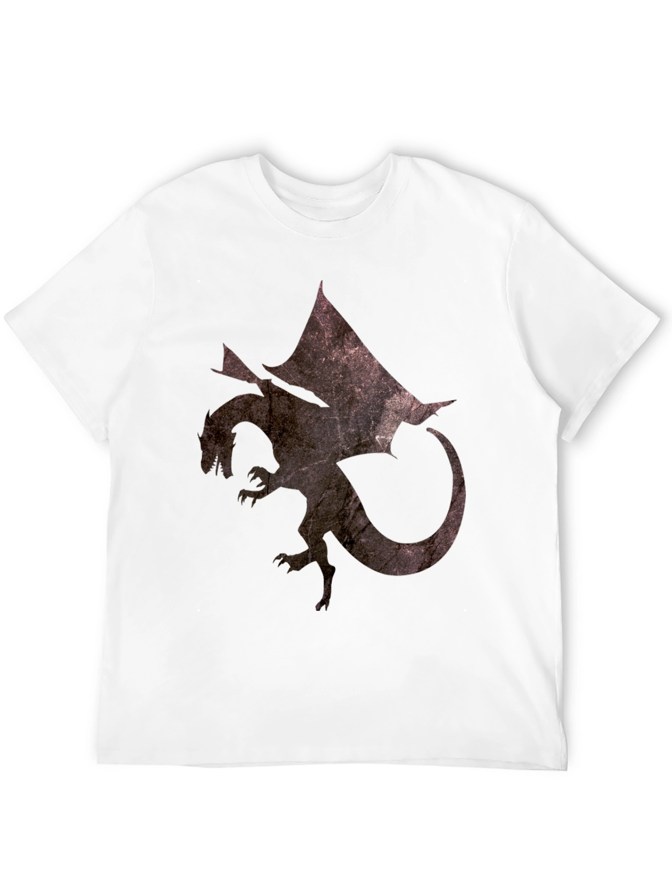 Black Textured Dragon Graphic Tee - Black Cotton Blend Casual Shirt view 12