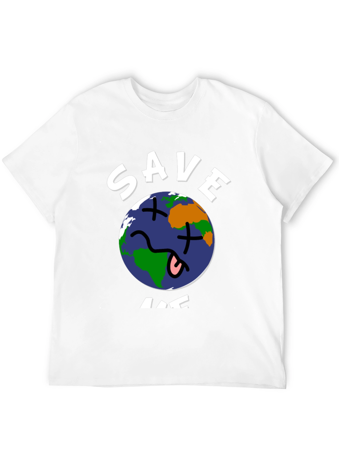 Black Save Me Earth Graphic T-Shirt -  Unisex Black Tee view 12