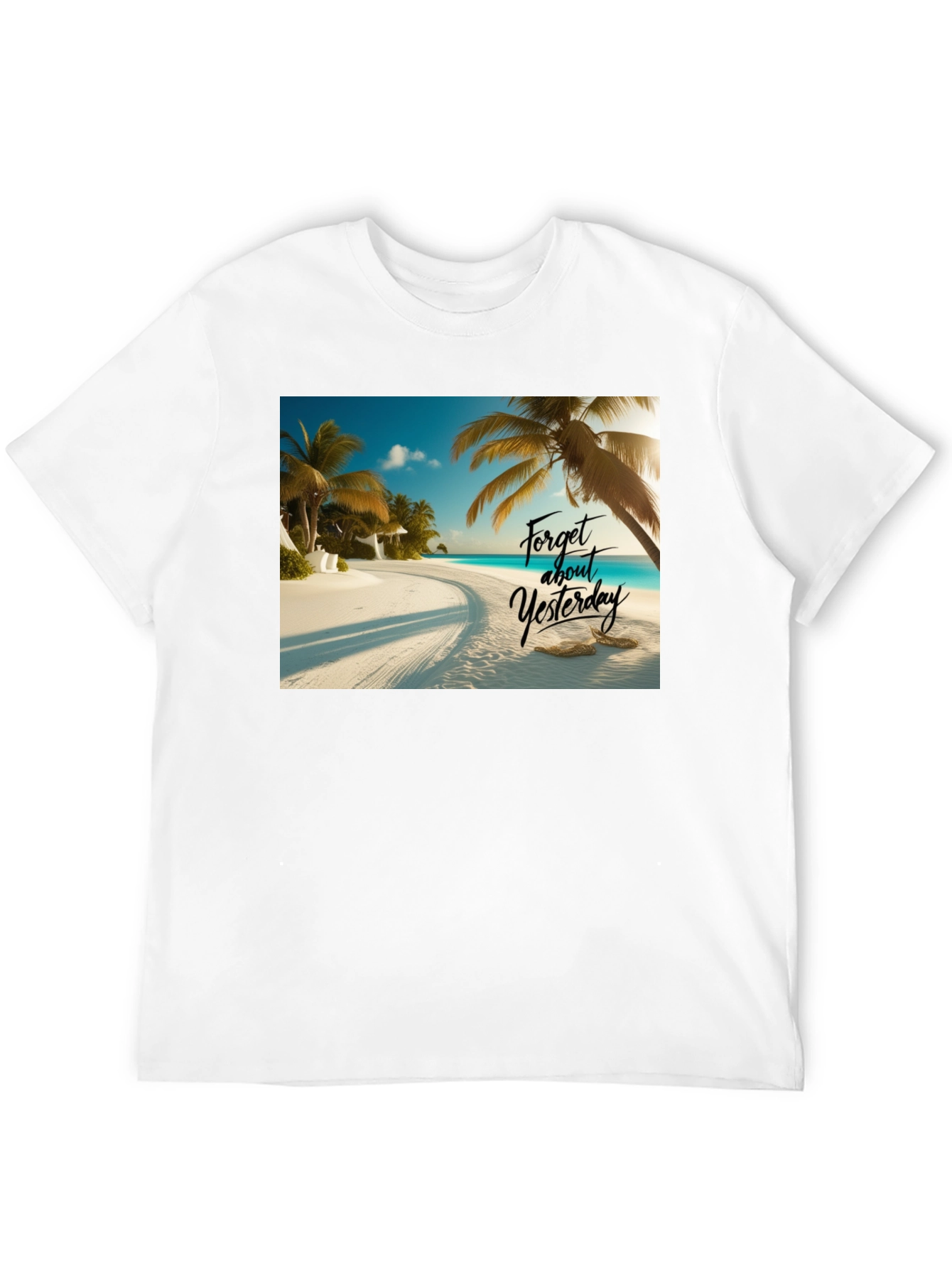 Beach Vibes Black T-Shirt - Forget Yesterday - 12