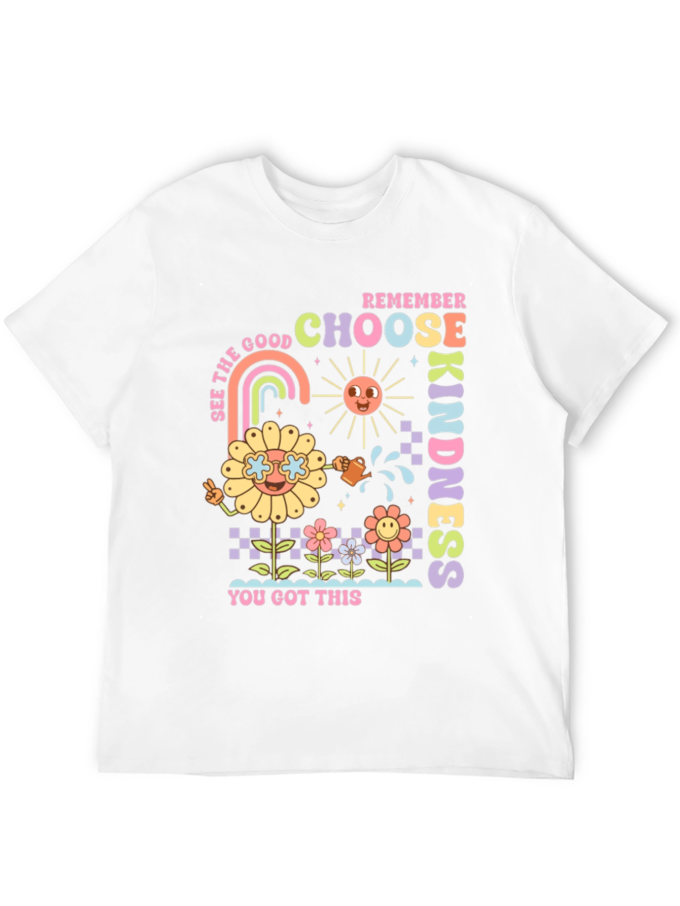 Black Choose Kindness Graphic Tee - Retro Style view 12