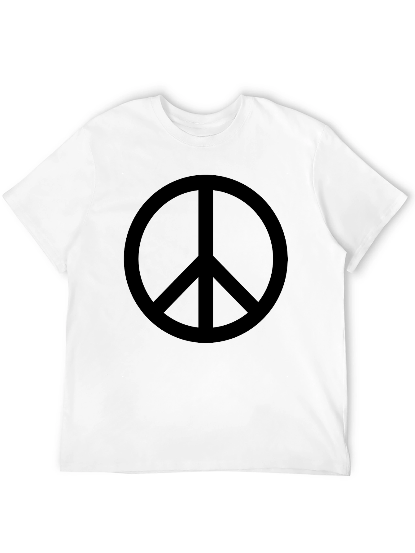 Black Black Peace Sign Graphic T-Shirt - Casual Cotton Tee view 12