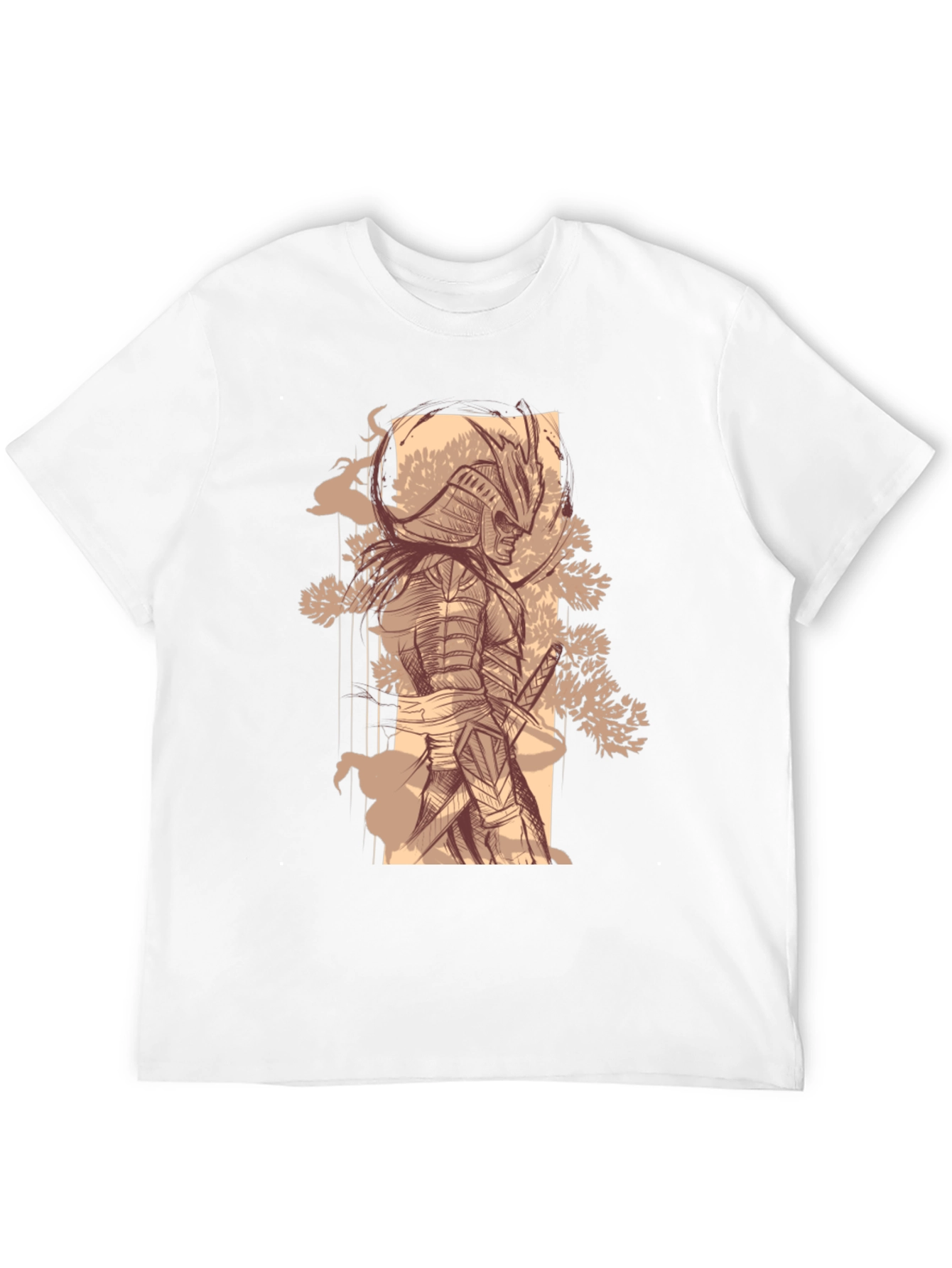 Black Samurai Graphic Tee - Stylish Black Cotton T-Shirt view 12