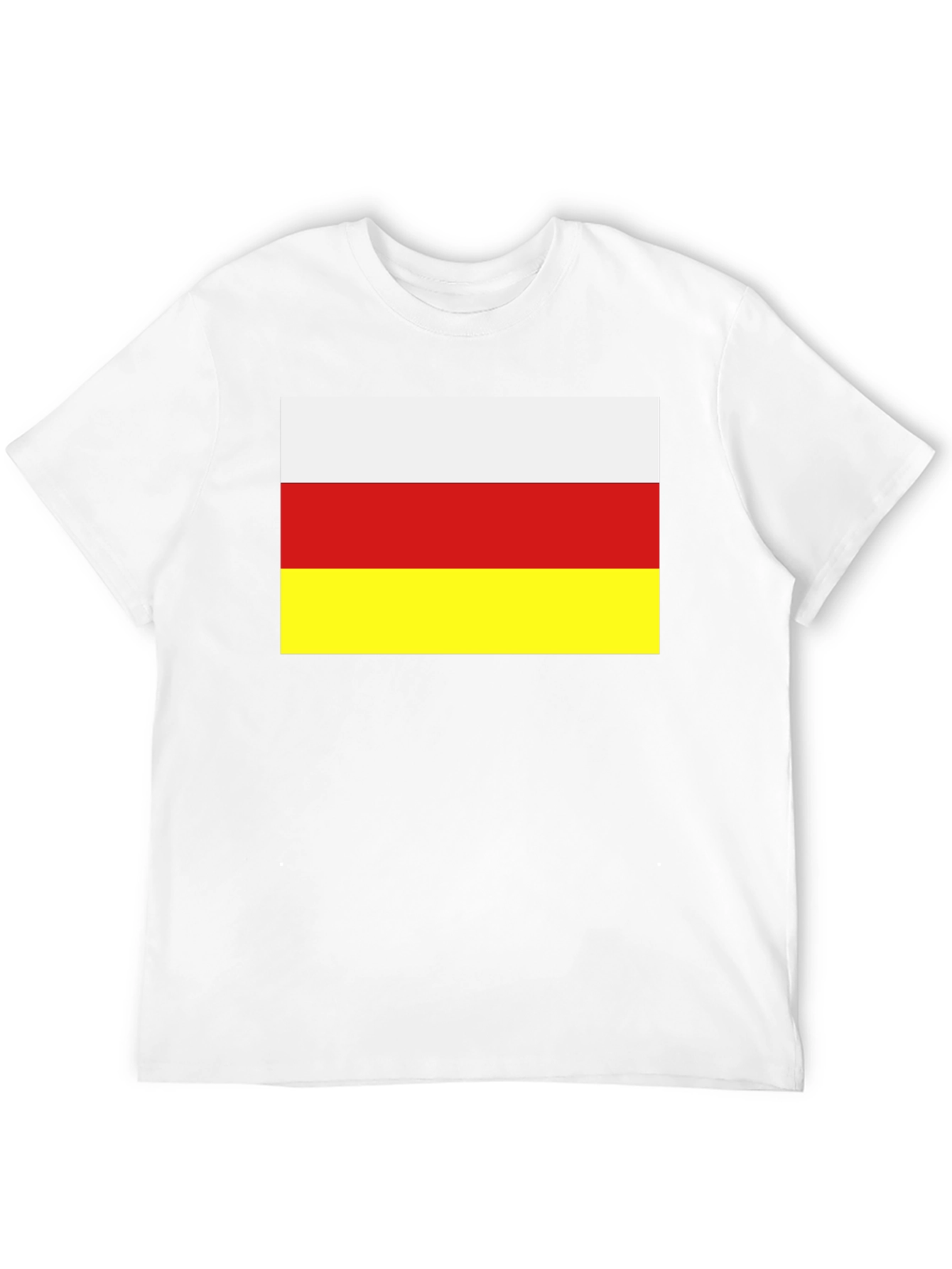 South Ossetia Flag T-Shirt - Black Cotton Tee - 12
