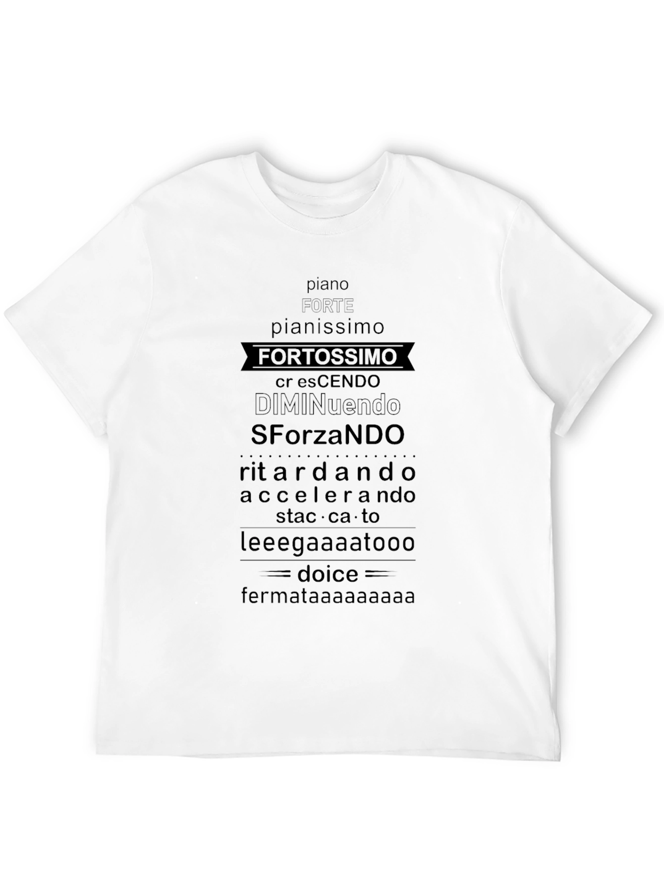 Black Music Terms Graphic T-Shirt view 12