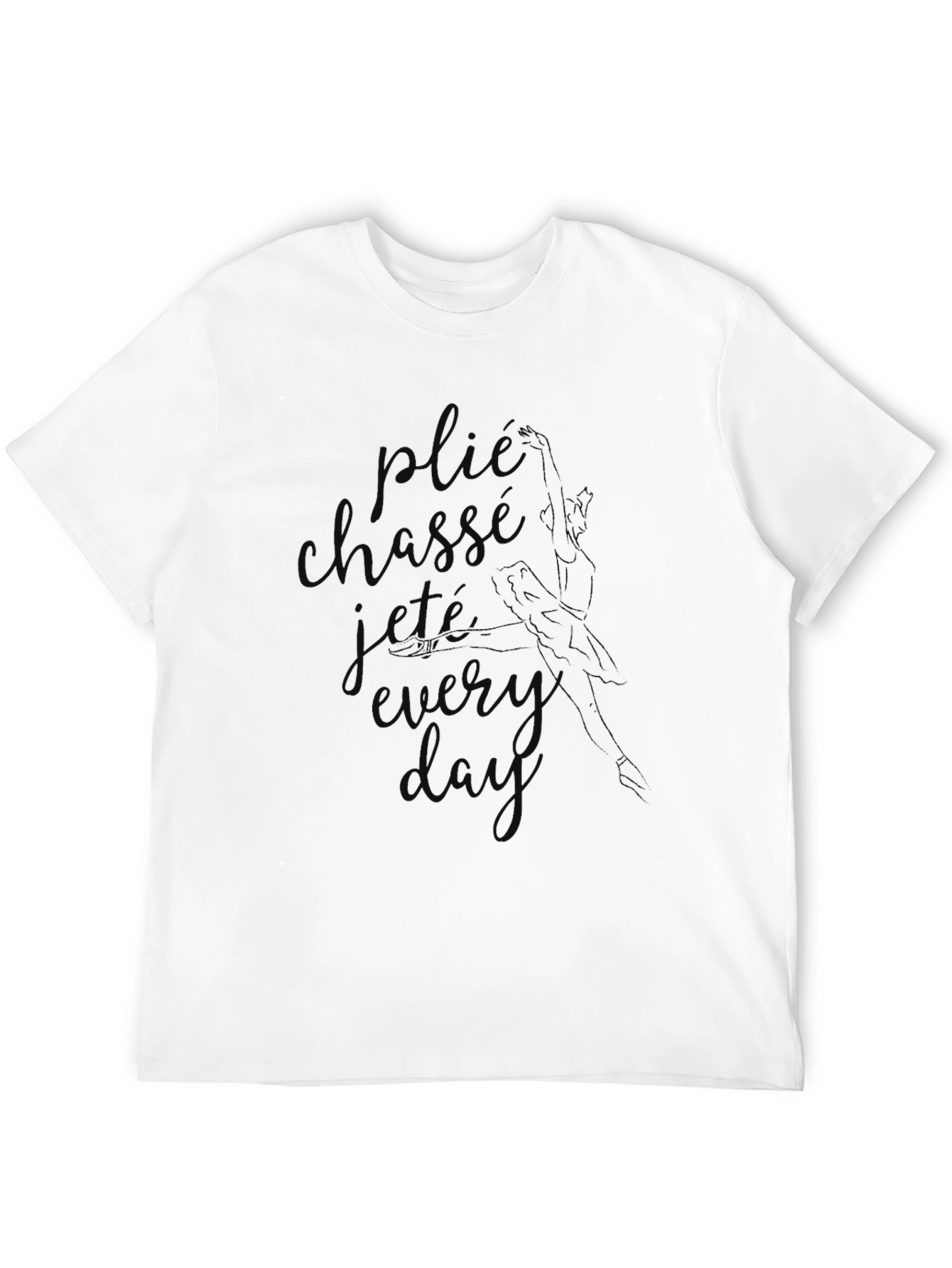 Black Ballet Dance T-Shirt - Plié Chassé Jeté Everyday view 12
