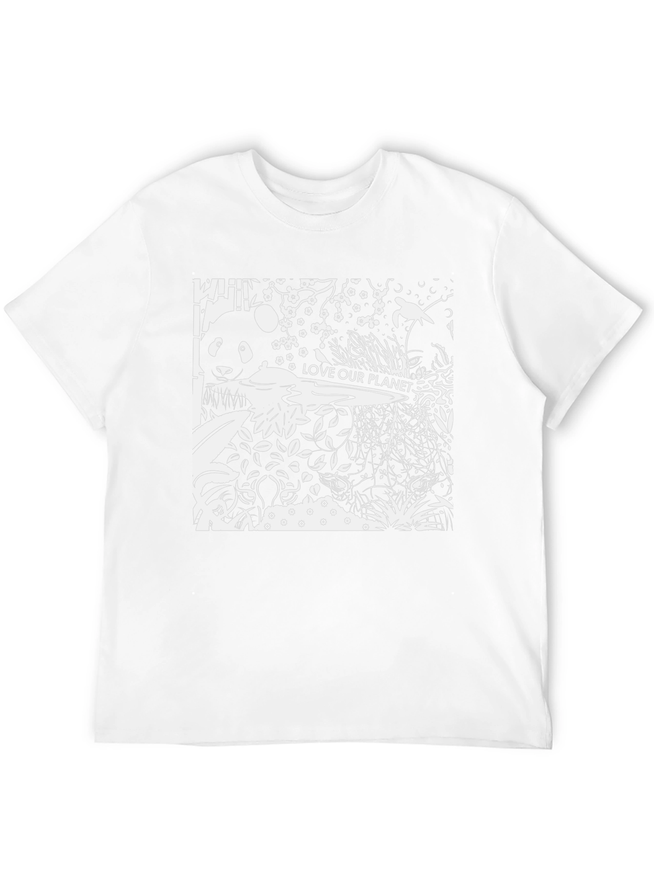 Black Love Our Planet Panda T-Shirt view 12