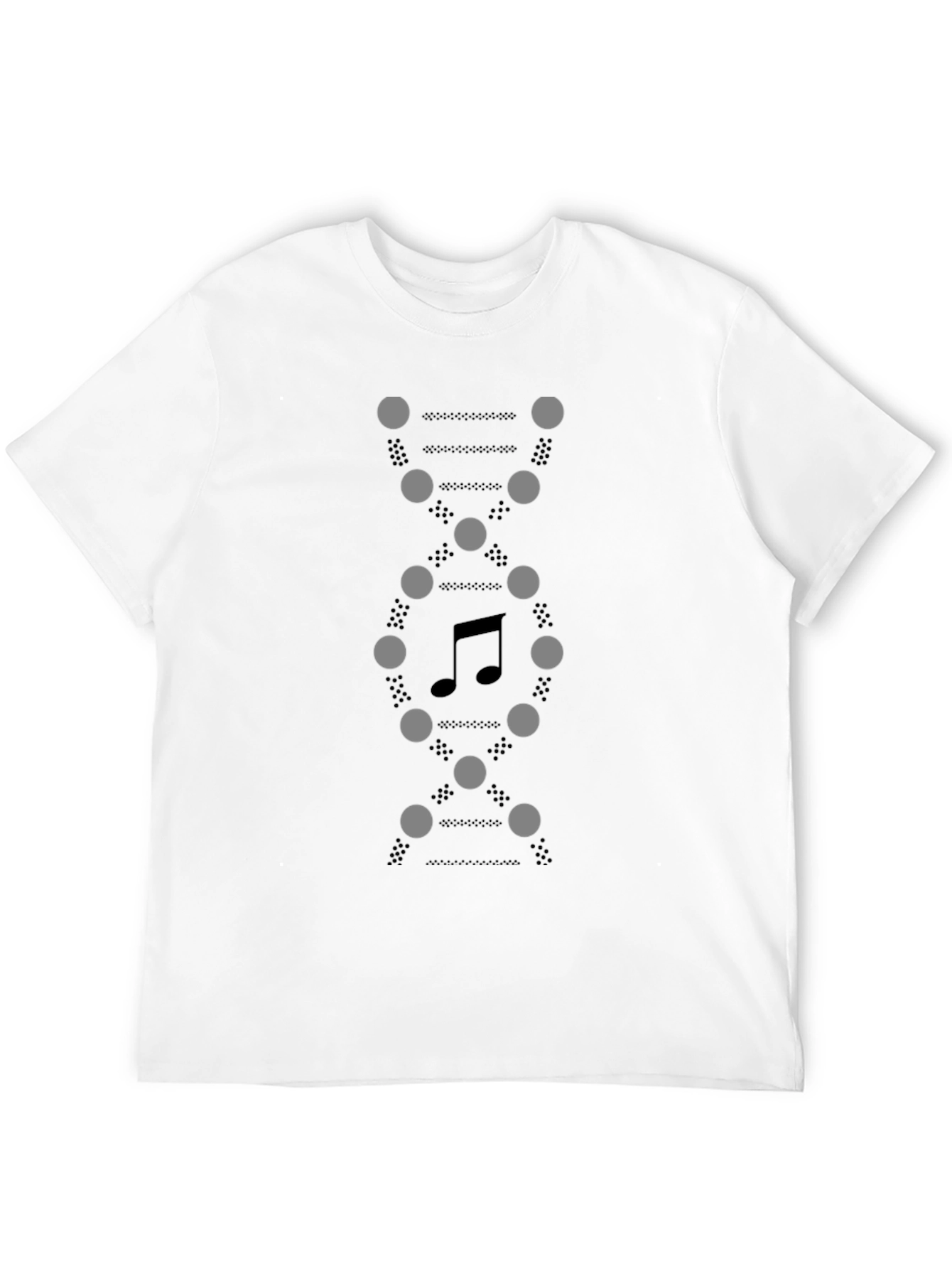 Black Musical DNA T-Shirt - Black Graphic Tee view 12
