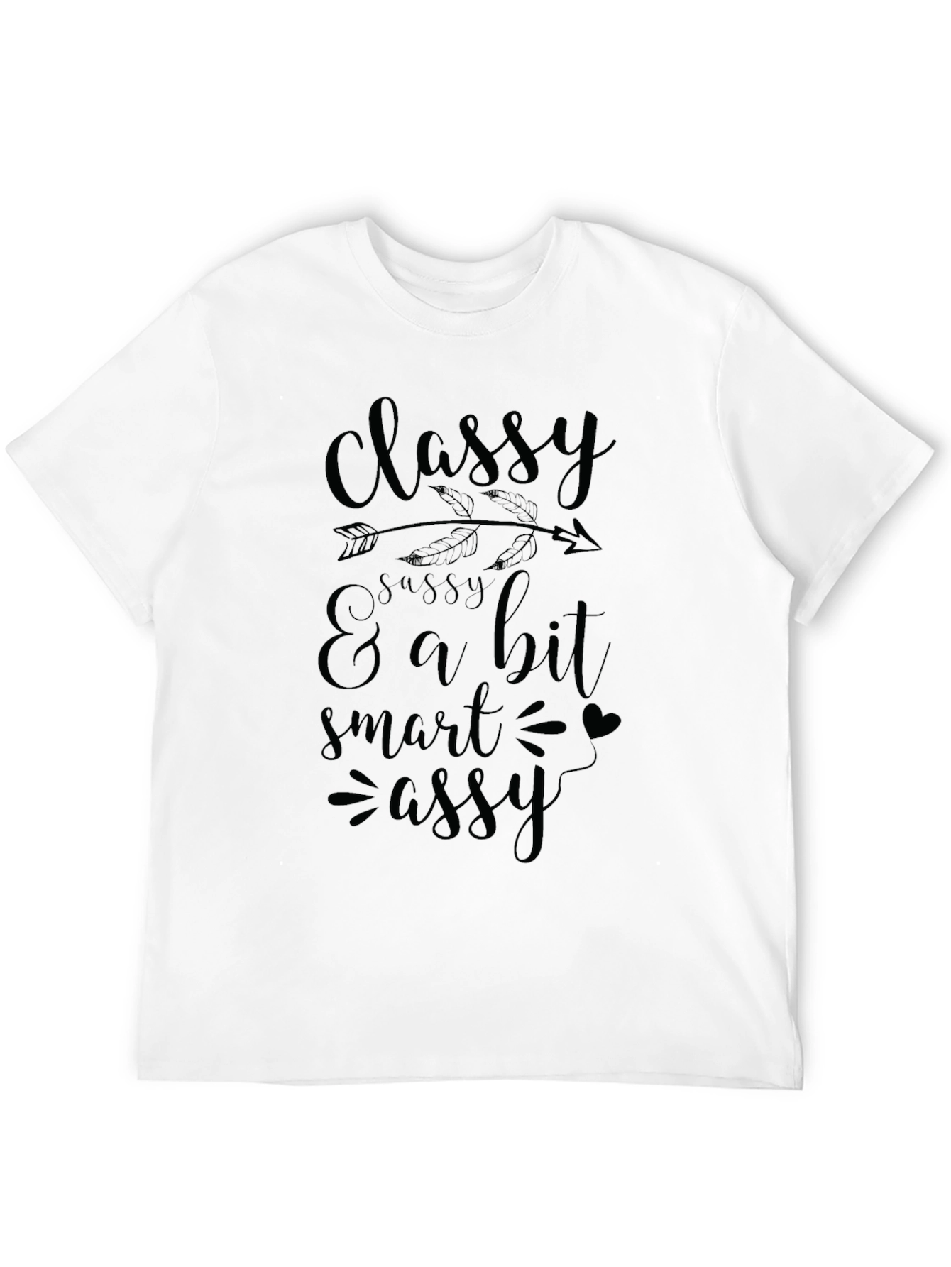 Black Classy Sassy & a Bit Smart Assy Graphic T-Shirt view 12