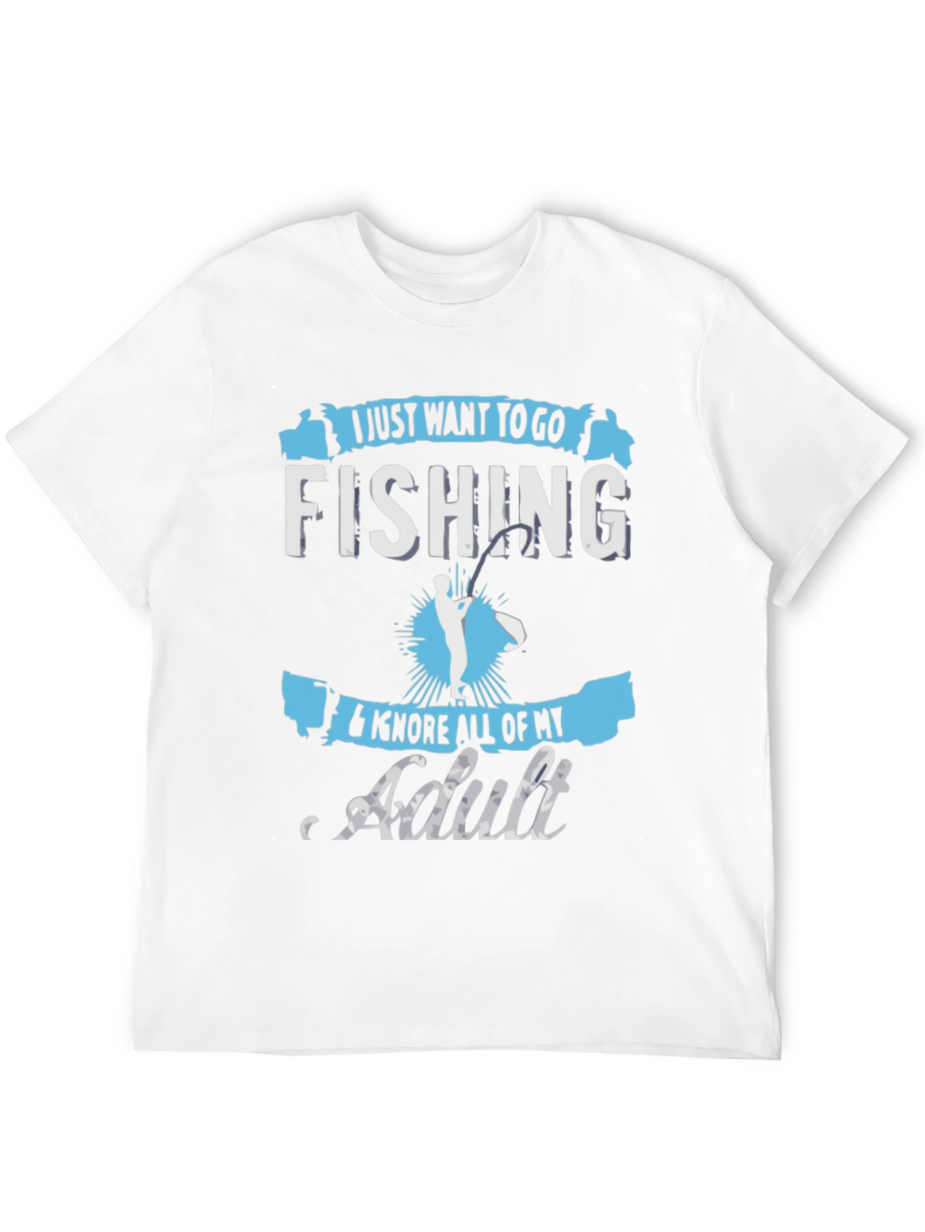 Black Fishing Lover T-Shirt - Ignore Adulting! view 12