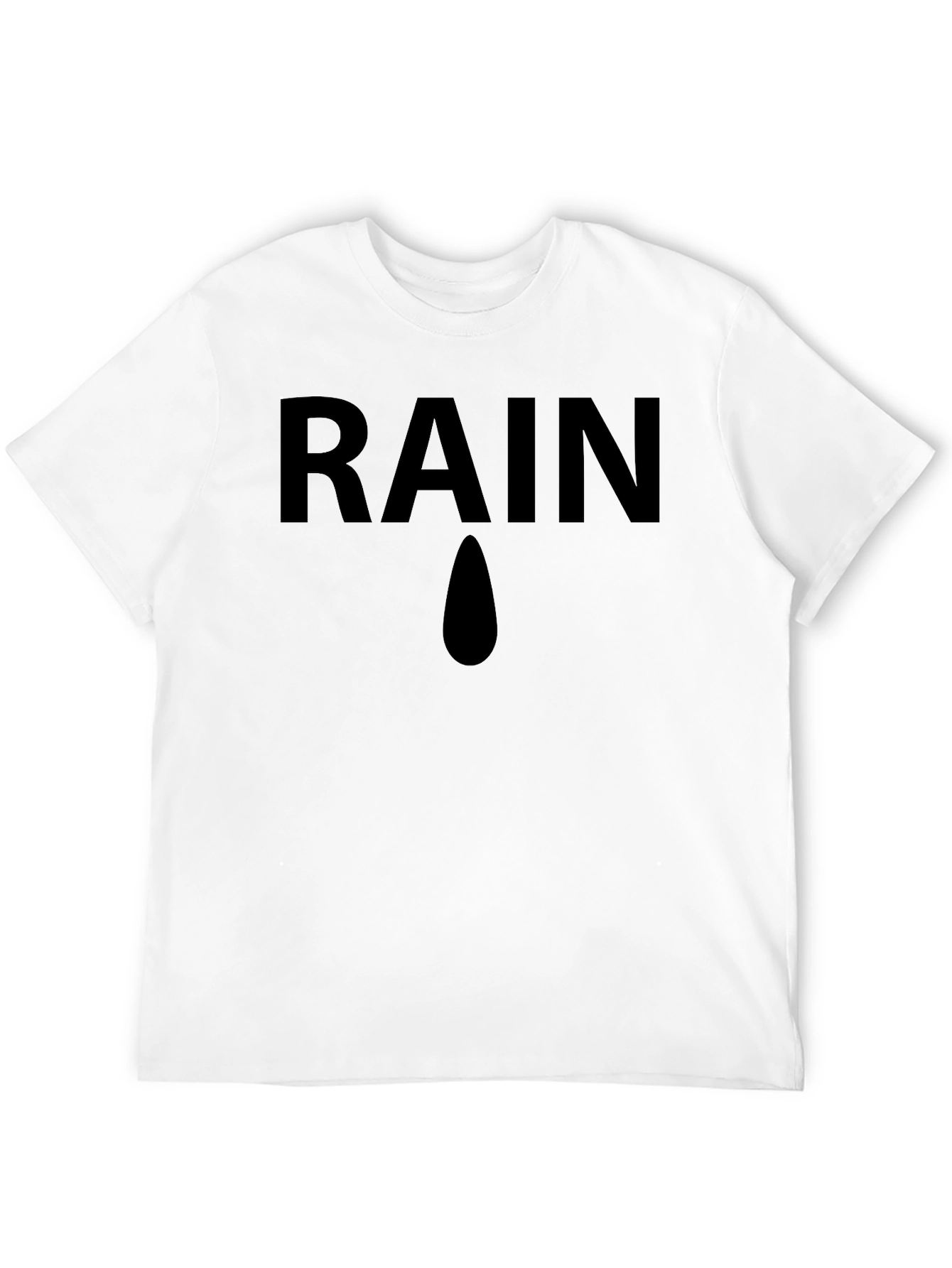 Black Rain Graphic Tee - Black Casual T-Shirt view 12