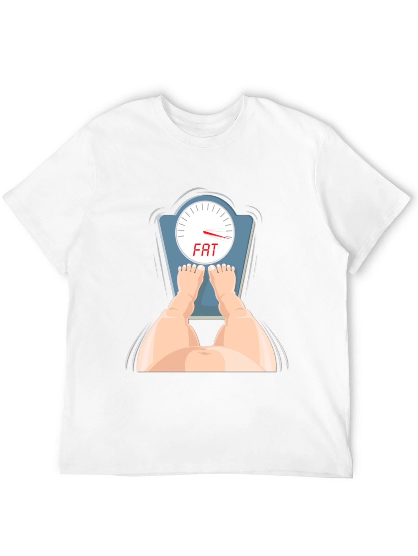 Black Funny 'FAT' Scale Graphic Tee - Humor T-Shirt view 12