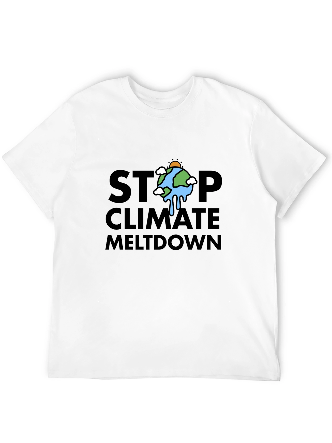 Black Stop Climate Meltdown T-Shirt view 12